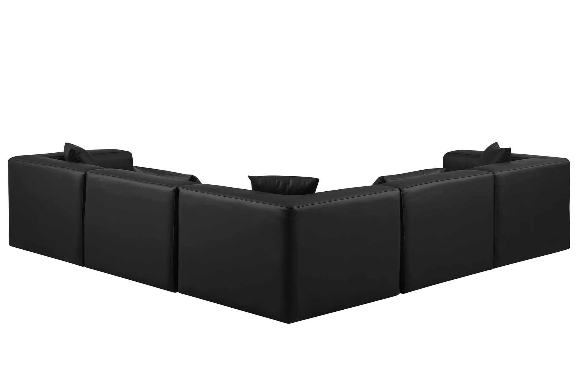 

        
Meridian Furniture CUBE 668Black-Sec5C Modular Sectional Sofa Black Faux Leather 094308317281

