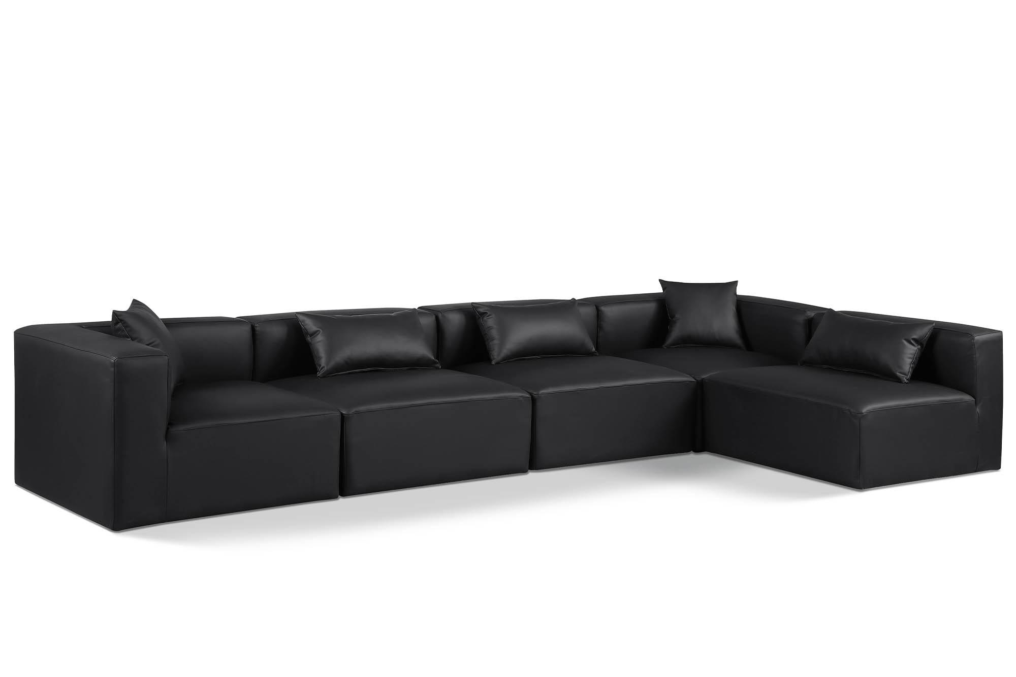

    
Black Faux Leather Modular Sectional CUBE 668Black-Sec5D Meridian Contemporary
