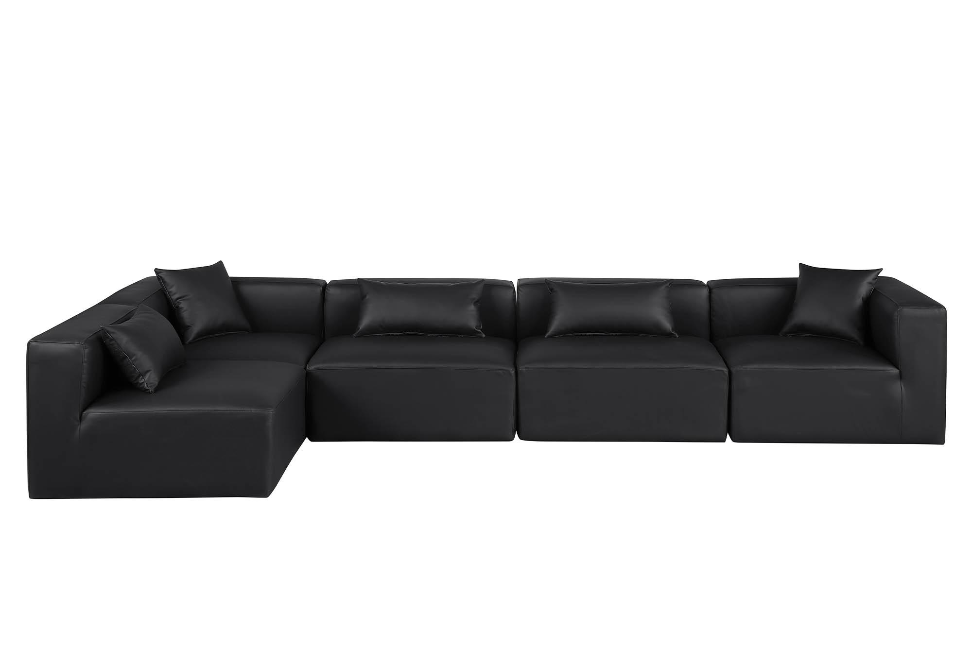 

        
Meridian Furniture CUBE 668Black-Sec5D Modular Sectional Sofa Black Faux Leather 094308317298
