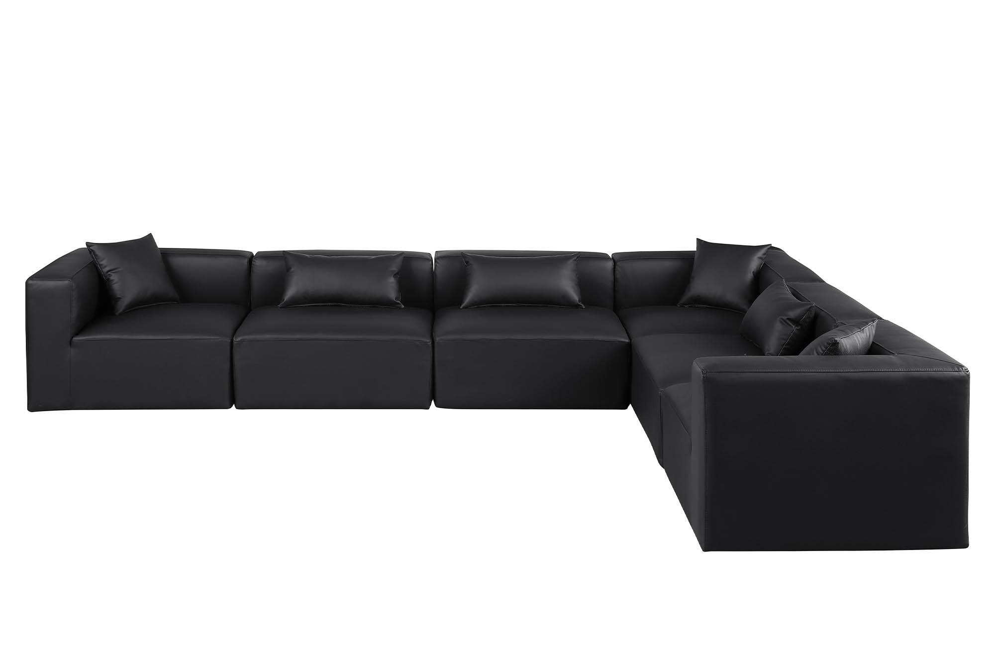 

        
Meridian Furniture CUBE 668Black-Sec6A Modular Sectional Sofa Black Faux Leather 094308317304
