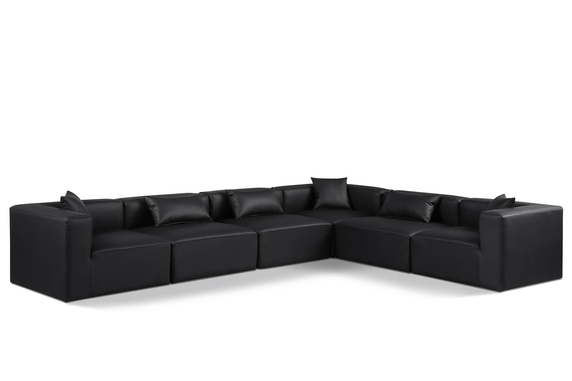 

    
Black Faux Leather Modular Sectional CUBE 668Black-Sec6A Meridian Contemporary
