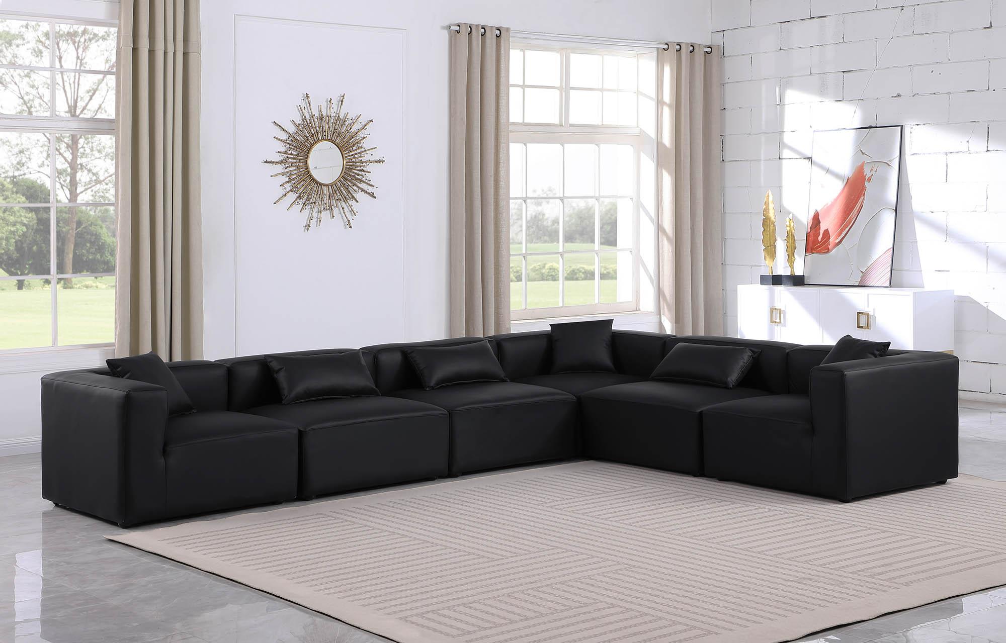 

    
Black Faux Leather Modular Sectional CUBE 668Black-Sec6A Meridian Contemporary
