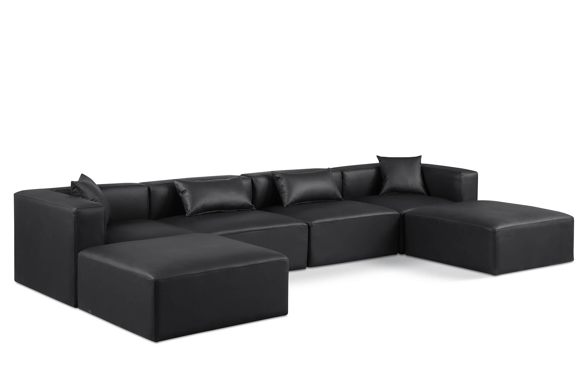 

    
Black Faux Leather Modular Sectional CUBE 668Black-Sec6B Meridian Contemporary
