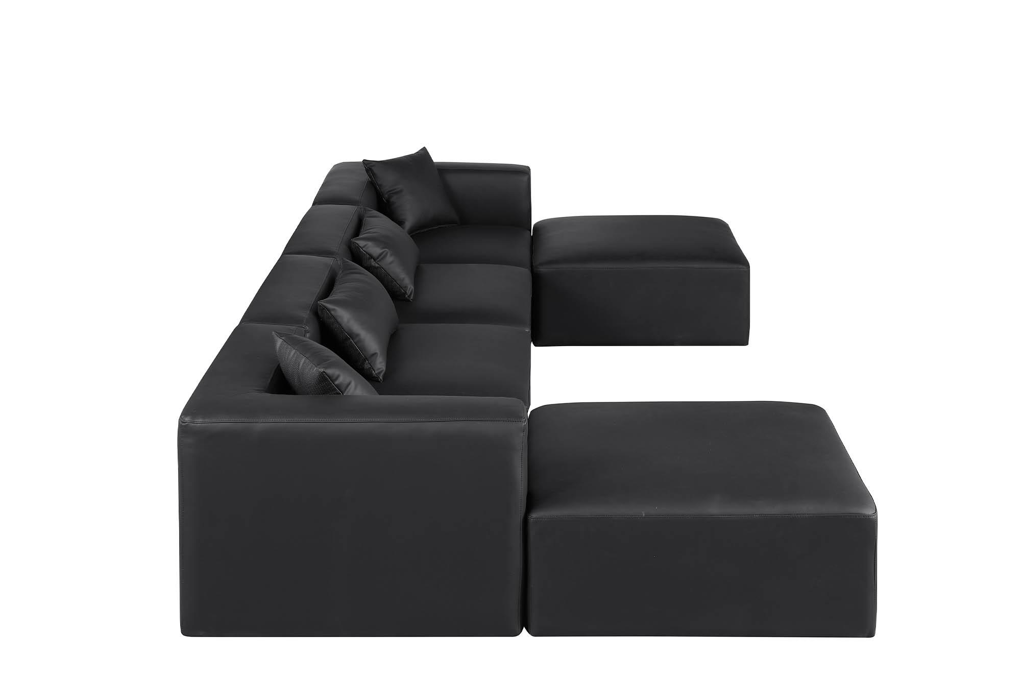 

        
Meridian Furniture CUBE 668Black-Sec6B Modular Sectional Sofa Black Faux Leather 094308317311
