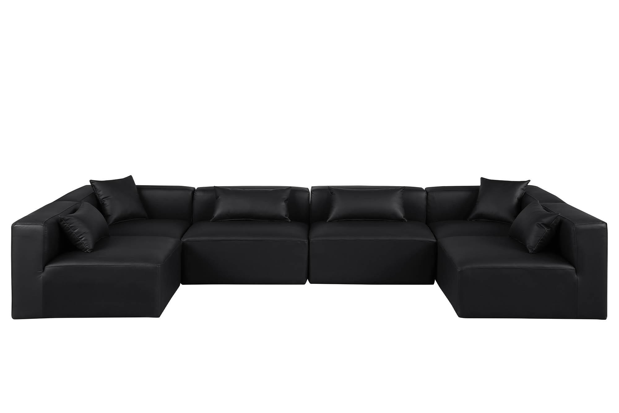 

        
Meridian Furniture CUBE 668Black-Sec6D Modular Sectional Sofa Black Faux Leather 094308317335
