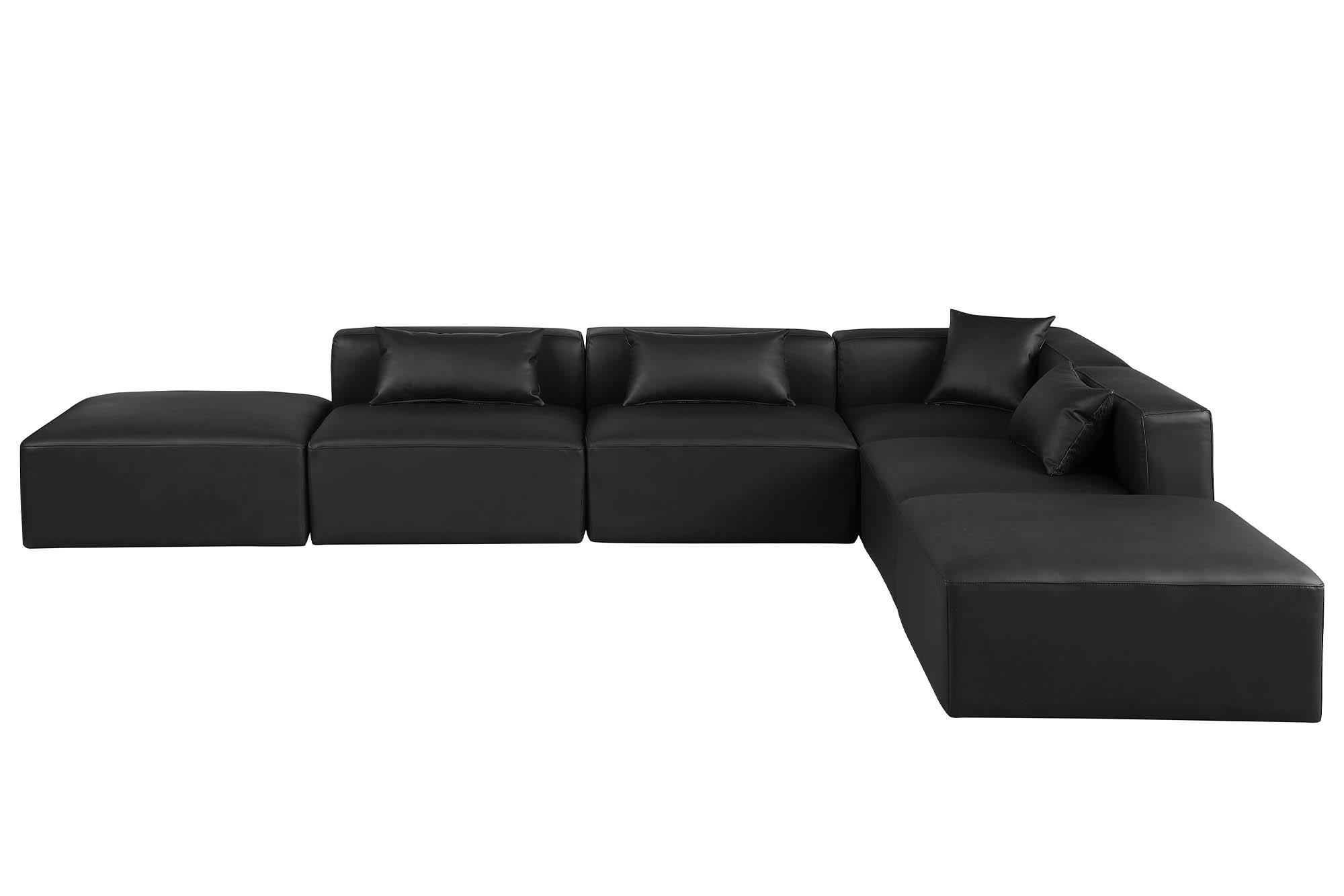 

        
Meridian Furniture CUBE 668Black-Sec6E Modular Sectional Sofa Black Faux Leather 094308317342
