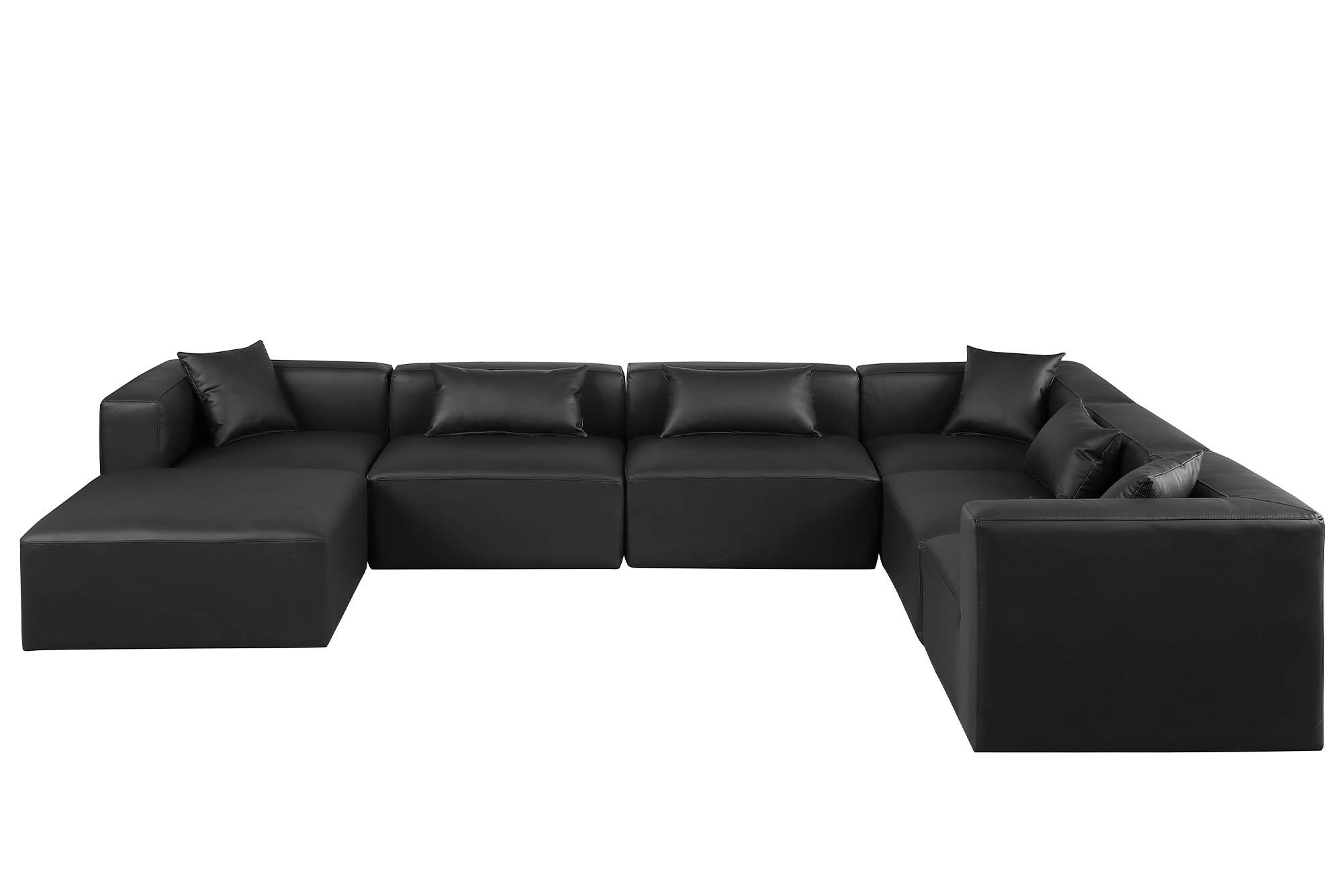

        
Meridian Furniture CUBE 668Black-Sec7A Modular Sectional Sofa Black Faux Leather 094308317359
