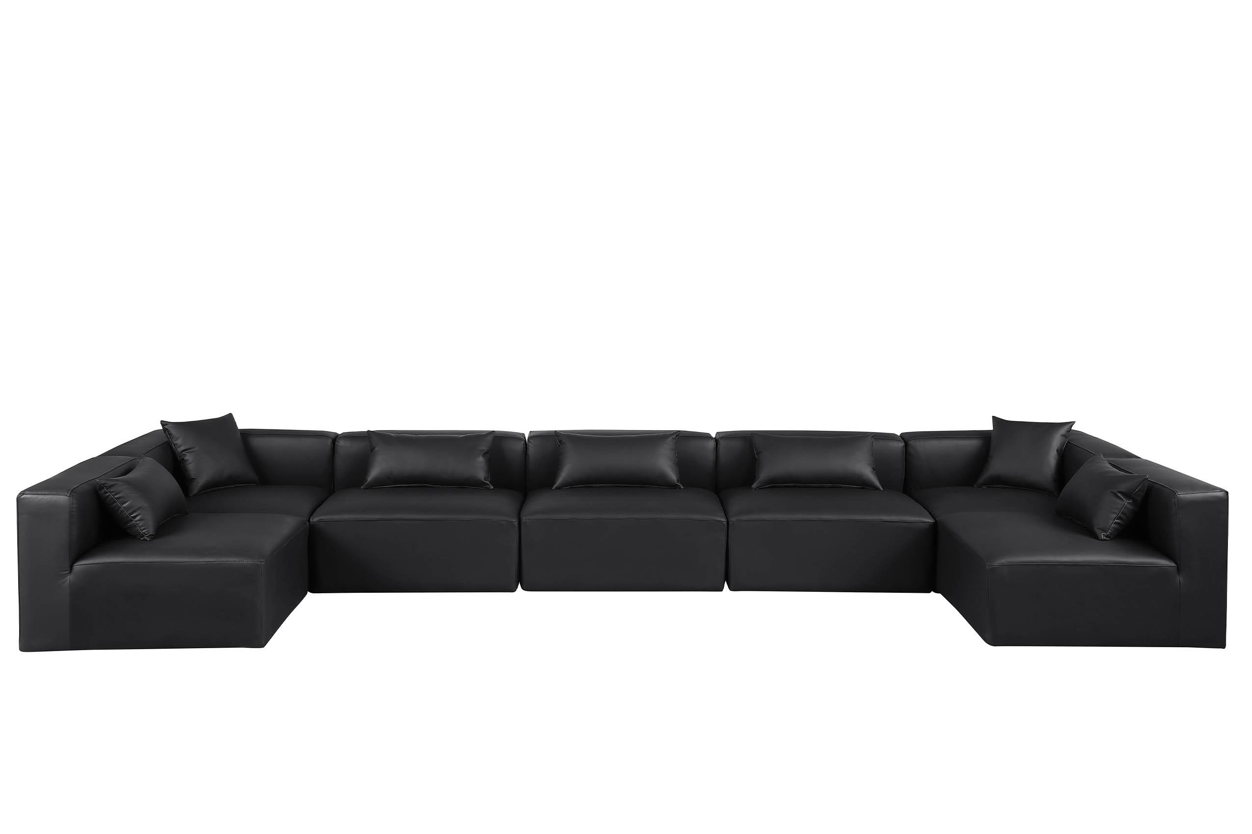 

        
Meridian Furniture CUBE 668Black-Sec7B Modular Sectional Sofa Black Faux Leather 094308317366
