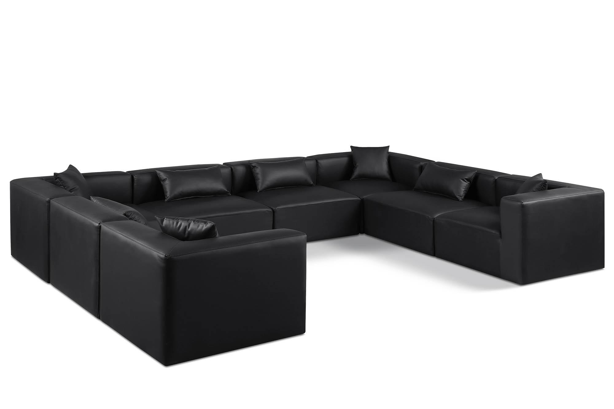 

    
Black Faux Leather Modular Sectional CUBE 668Black-Sec8A Meridian Contemporary
