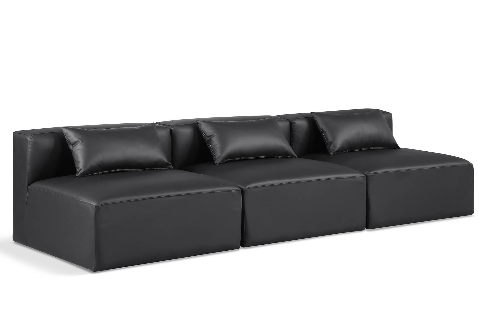 

    
Black Faux Leather Modular Sofa CUBE 668Black-S108A Meridian Contemporary
