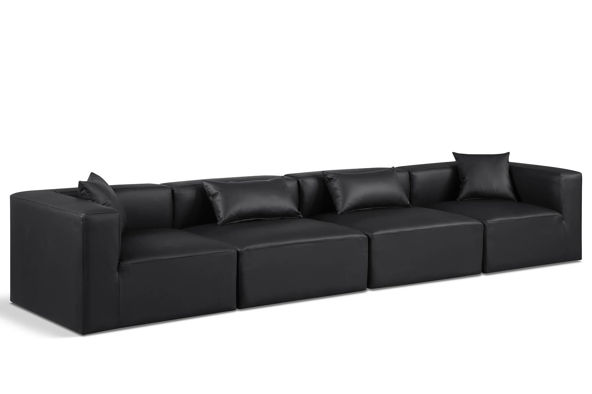 

    
Black Faux Leather Modular Sofa CUBE 668Black-S144B Meridian Contemporary
