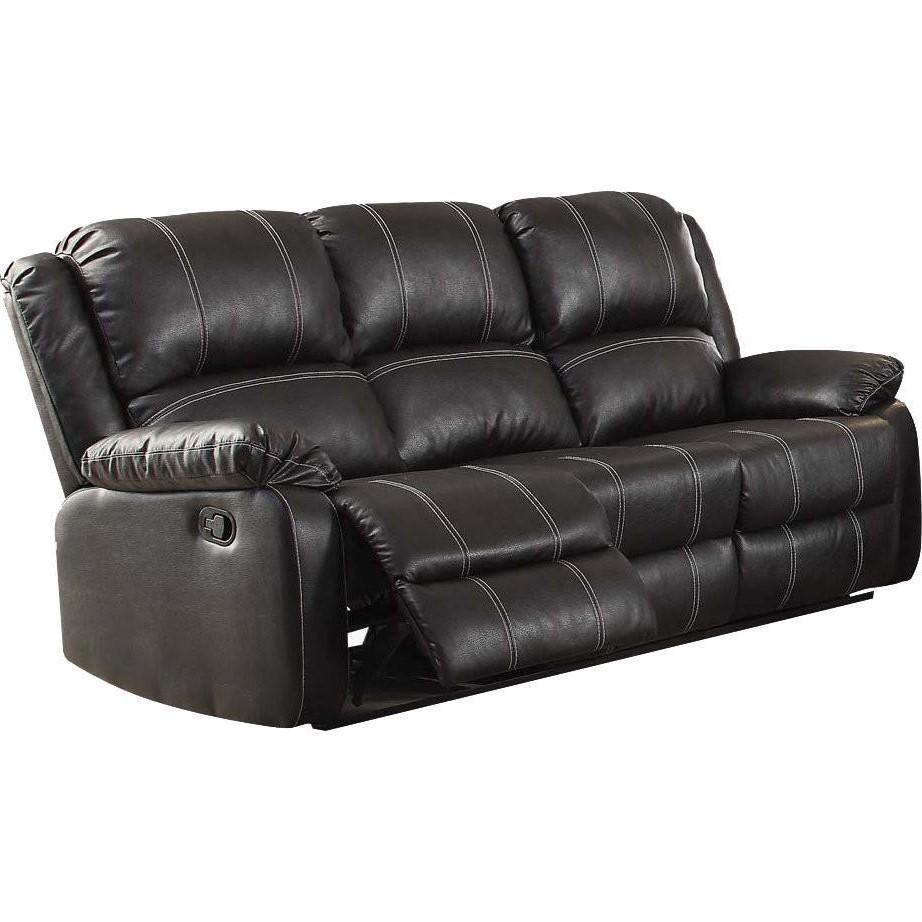 

                    
Acme Furniture Zuriel Sofa Loveseat Recliner Black Faux Leather Purchase 
