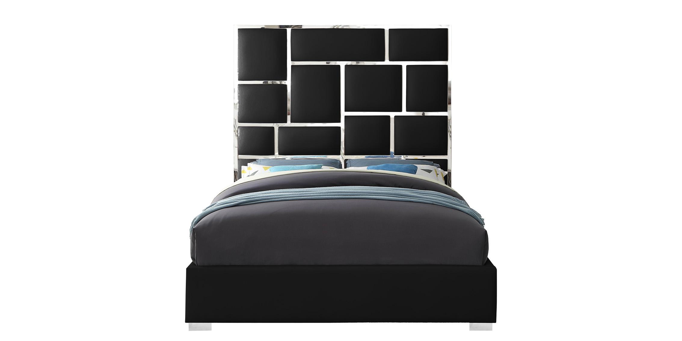

        
Meridian Furniture MILAN Black-K Platform Bed Chrome/Black Faux Leather 704831406634
