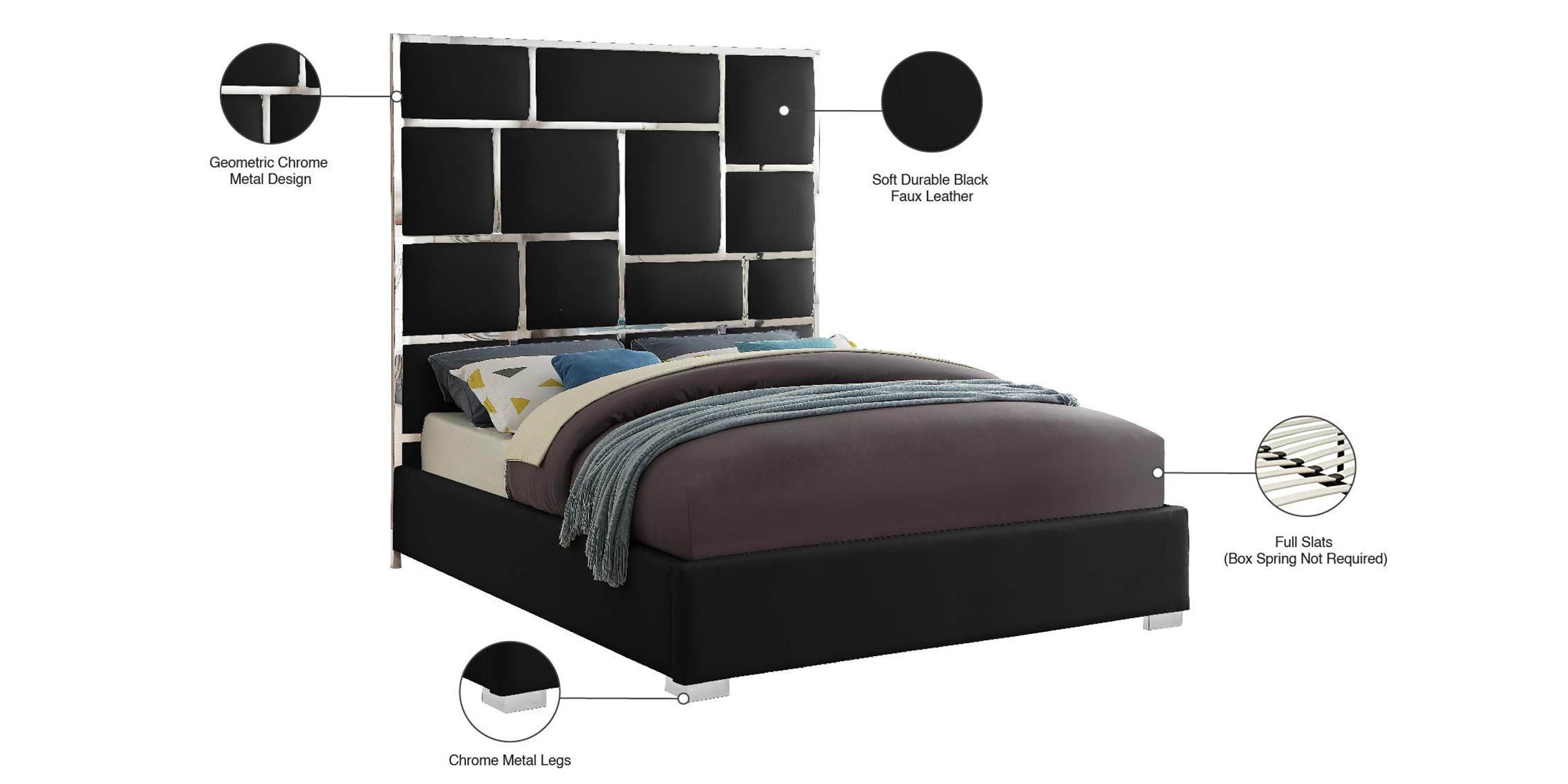 

    
MilanBlack-Q Meridian Furniture Platform Bed
