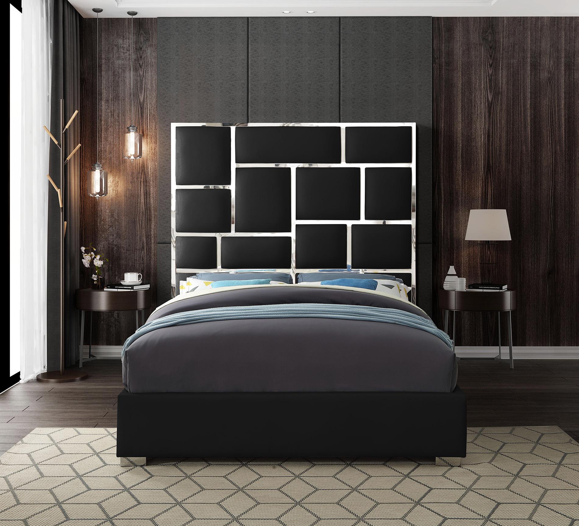 

    
Meridian Furniture MILAN Black-Q Platform Bed Chrome/Black MilanBlack-Q
