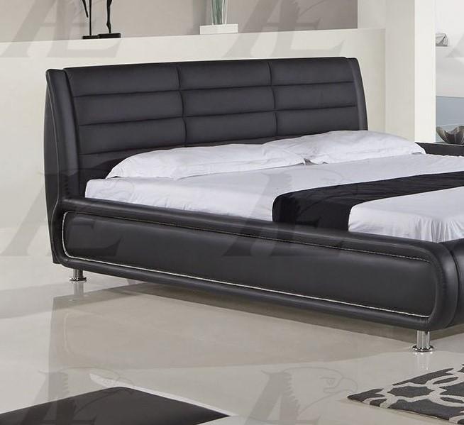

    
Black Faux Leather Queen Size Bed w/ LED Light American Eagle B-D019-BK
