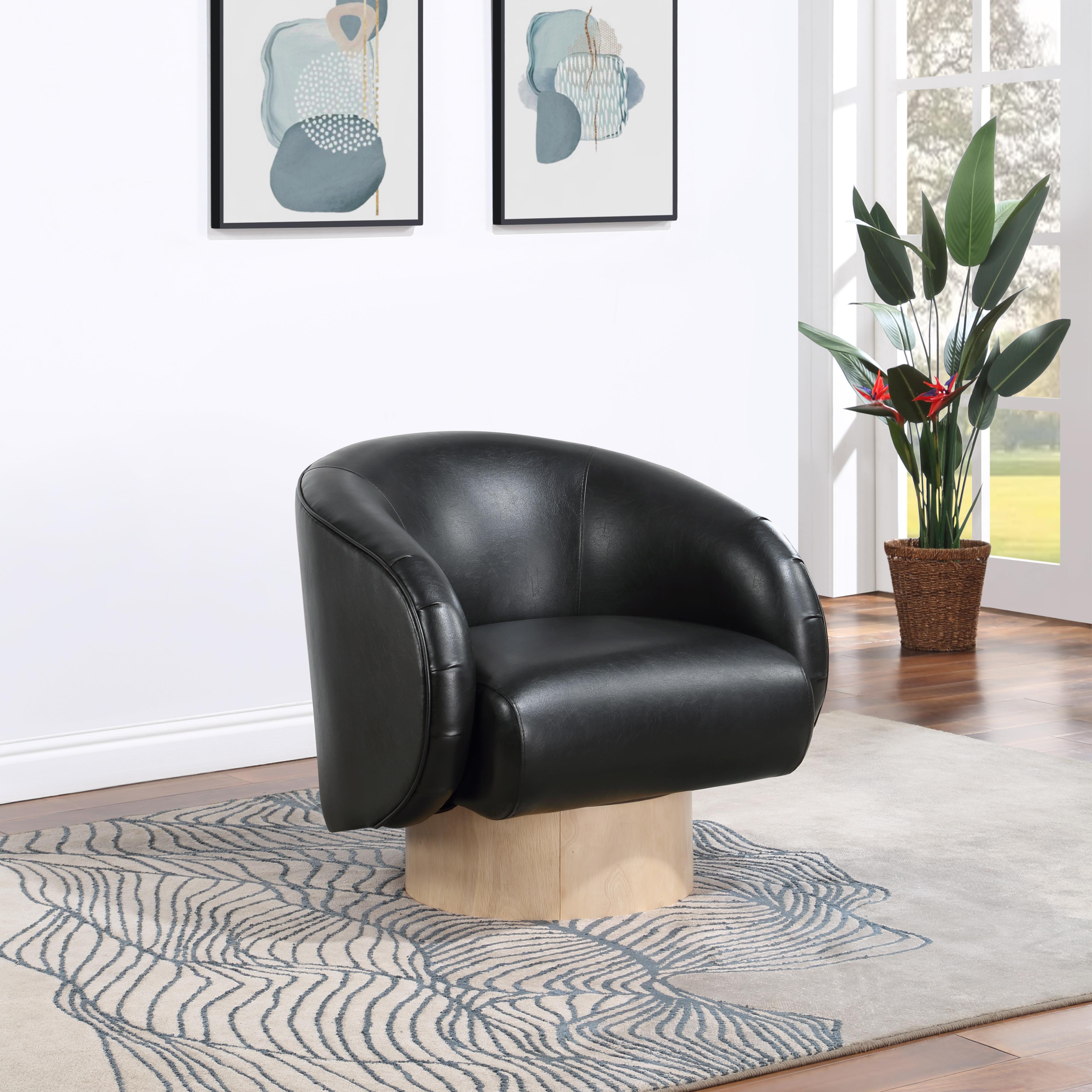 

        
Meridian Furniture GIBSON 484Black-Set Swivel Chair Set Black Faux Leather 094308302348
