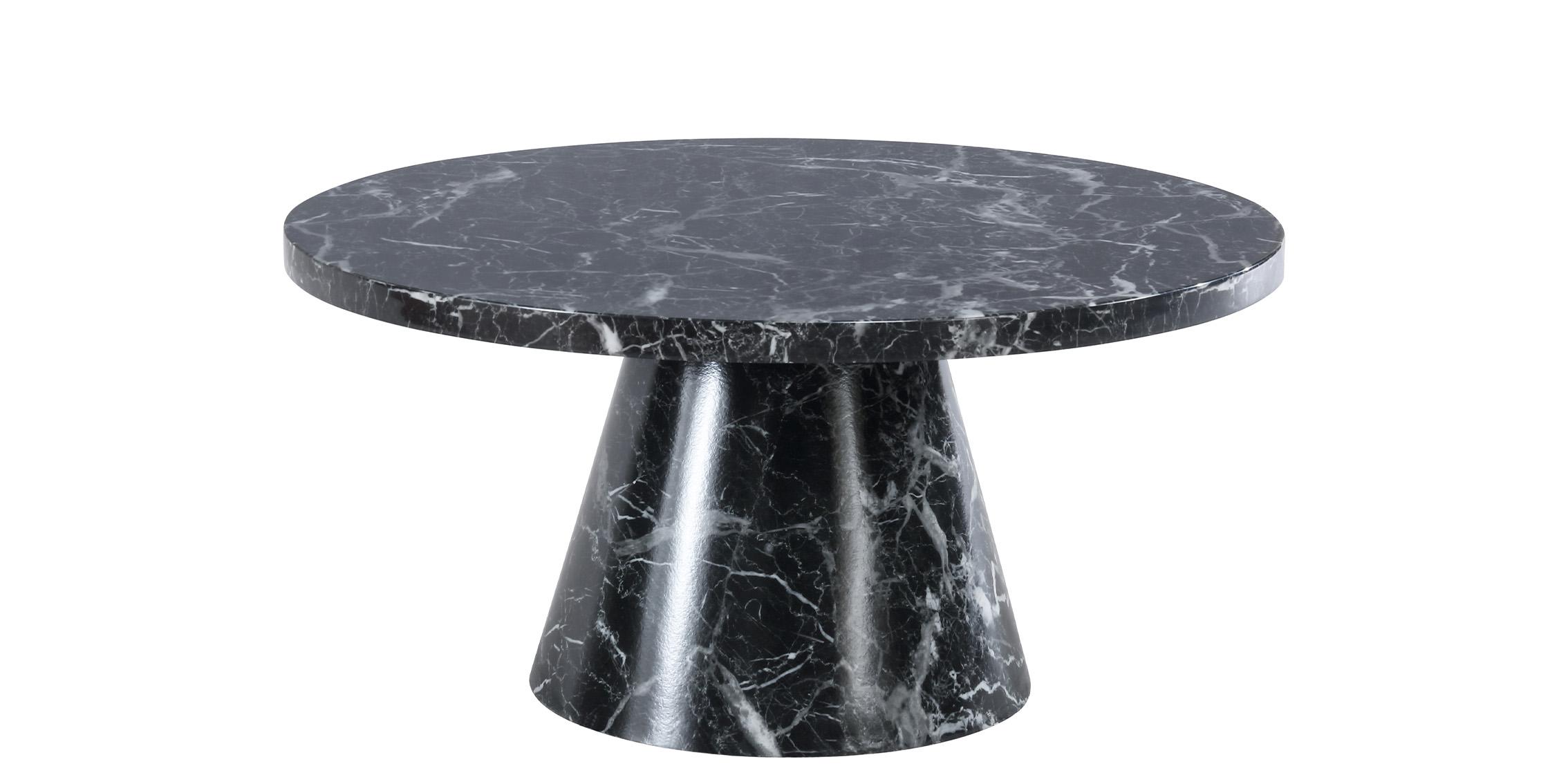 

    
Black Faux Marble 36" Round Coffee Table OMNI 275-CT Meridian Contemporary
