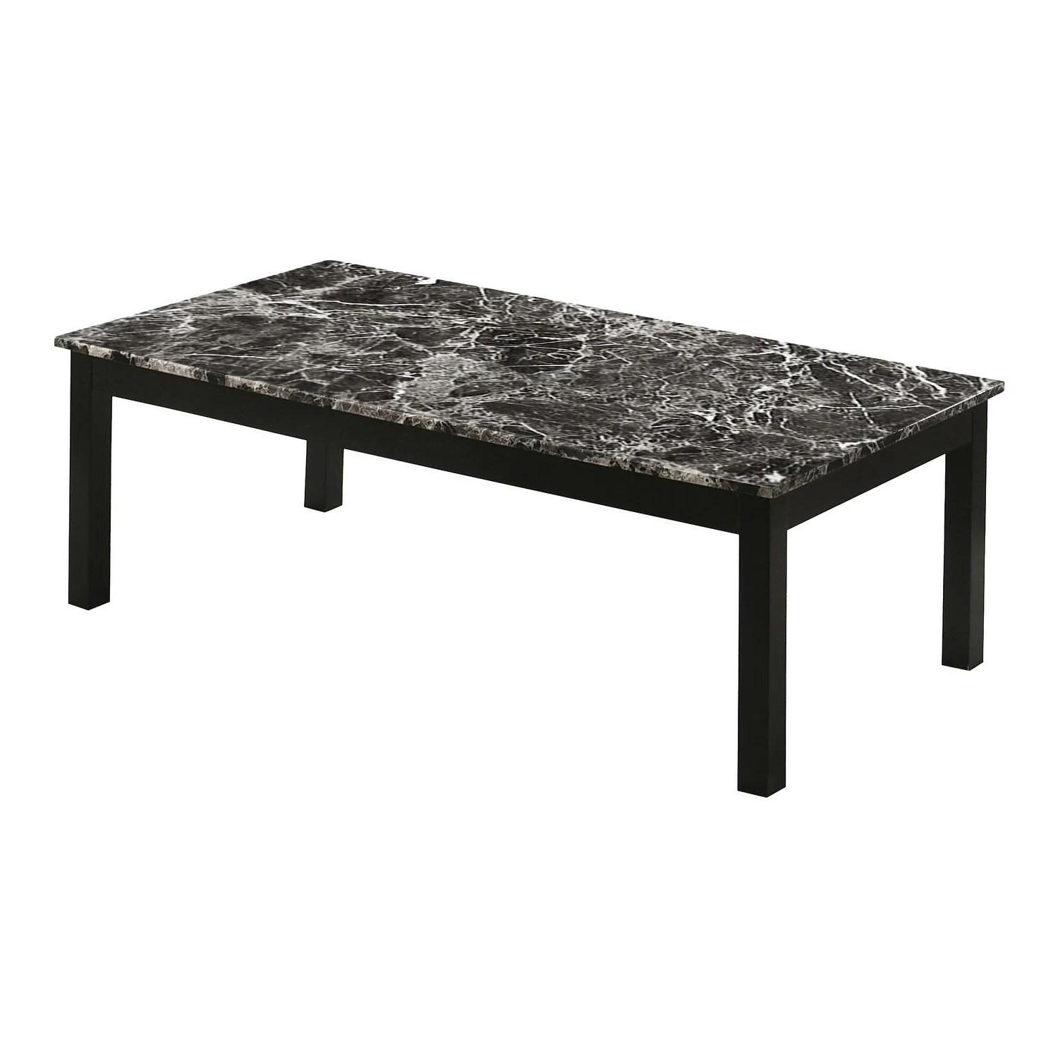 

    
Black Faux Marble Coffee Table & 2 End Tables by Crown Mark Thurner 4167SET-MBL
