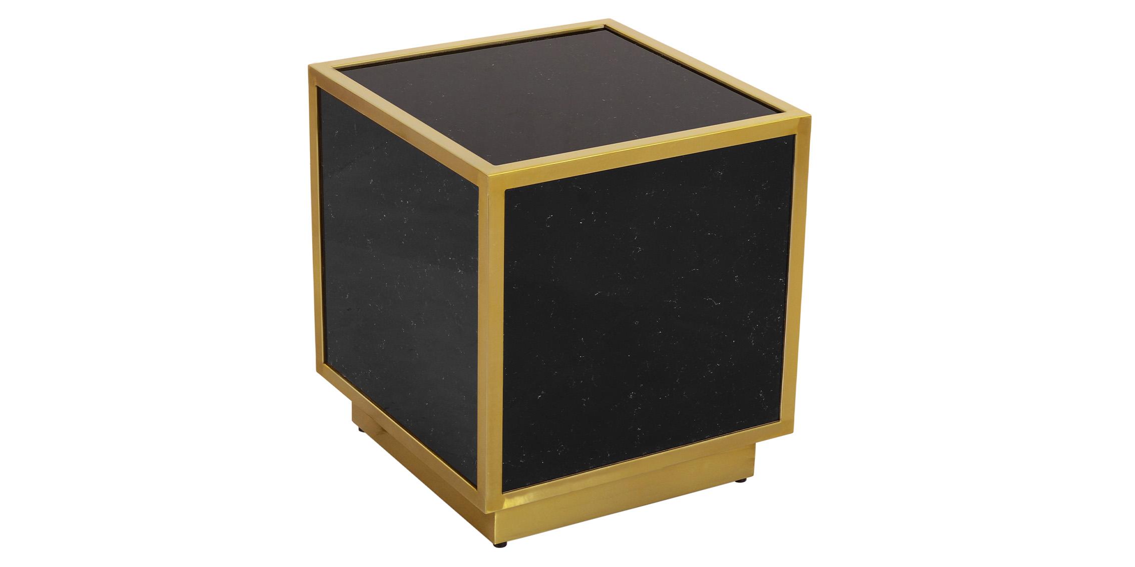 

    
243-ET-Set-2 Black Faux Marble & Gold End Table Set 2Pcs GLITZ 243-ET Meridian Modern
