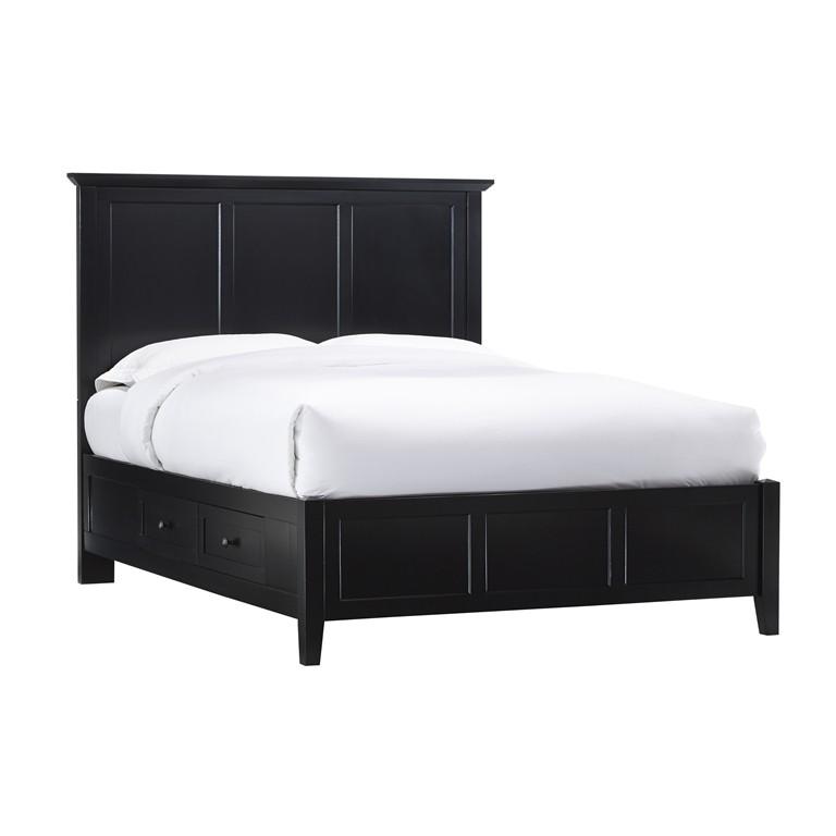 Contemporary Storage Bed PARAGON STORAGE 4N02D6 in Black 