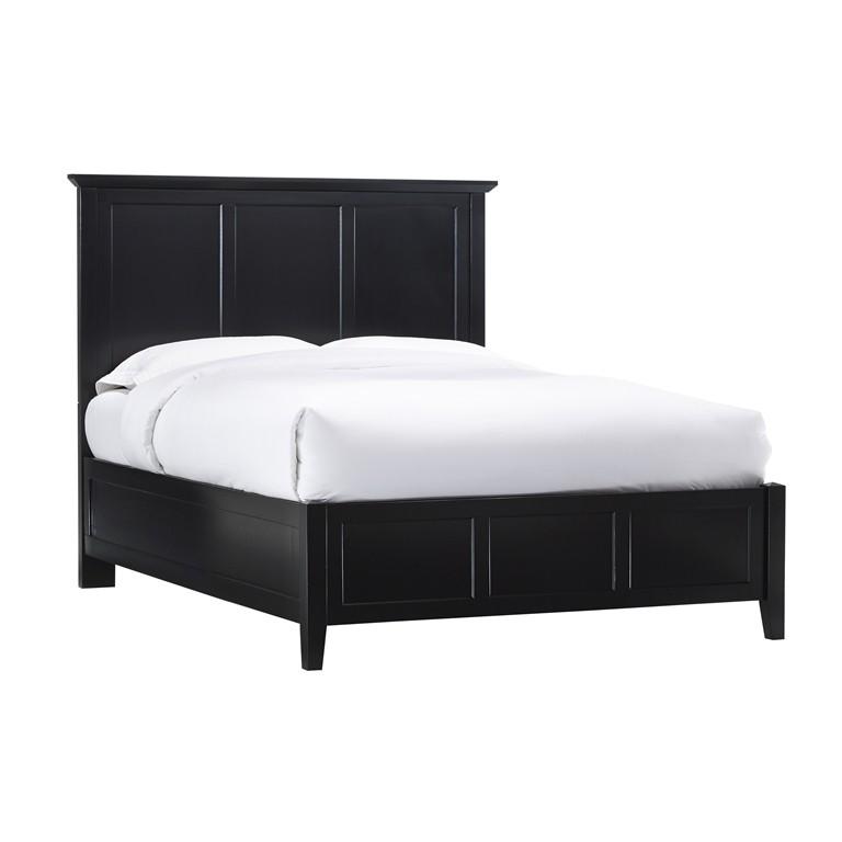 Contemporary Panel Bed PARAGON 4N02L4 in Black 