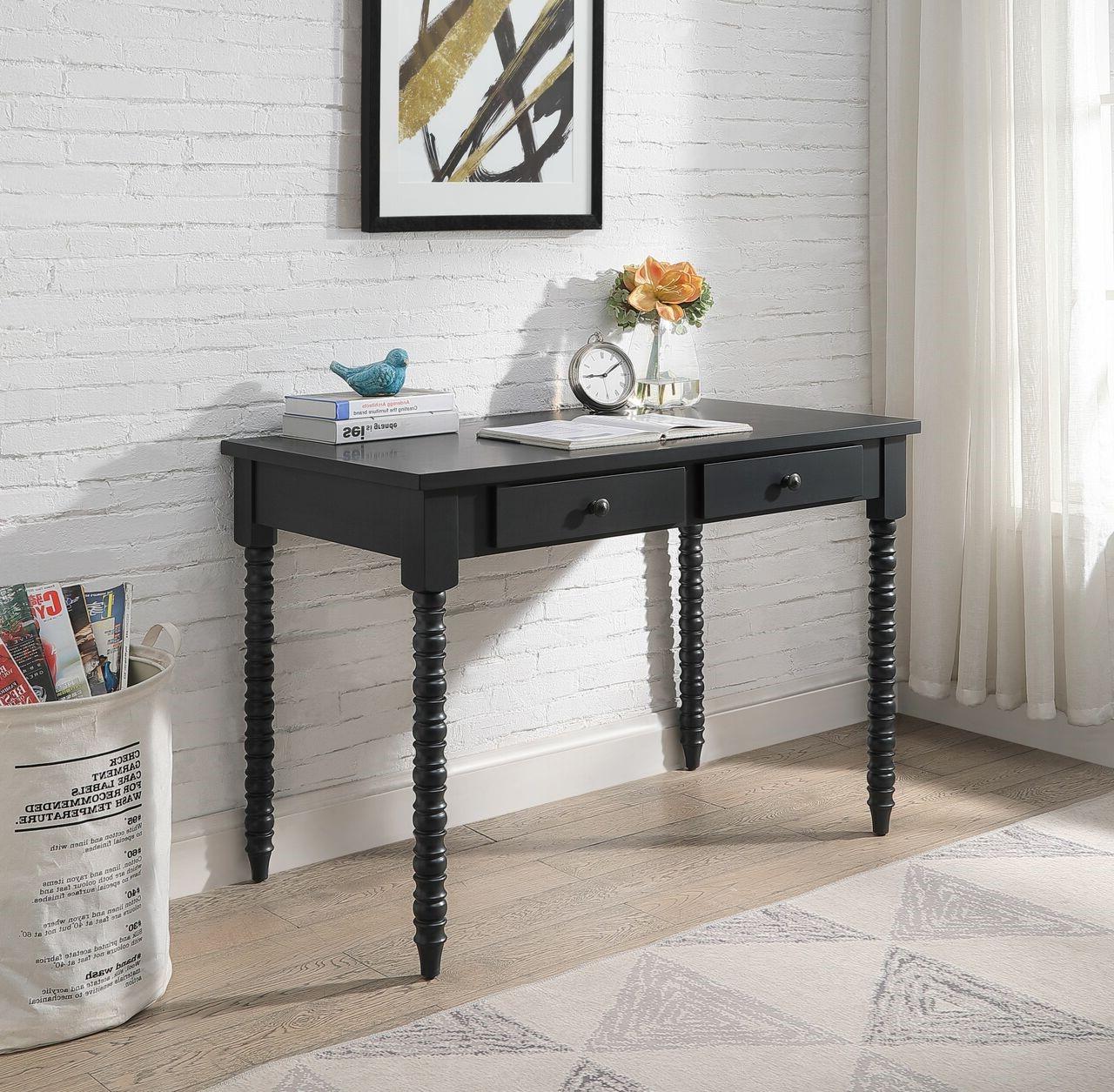 

    
Black Finish Writing Desk by Acme Furniture Altmar 93012

