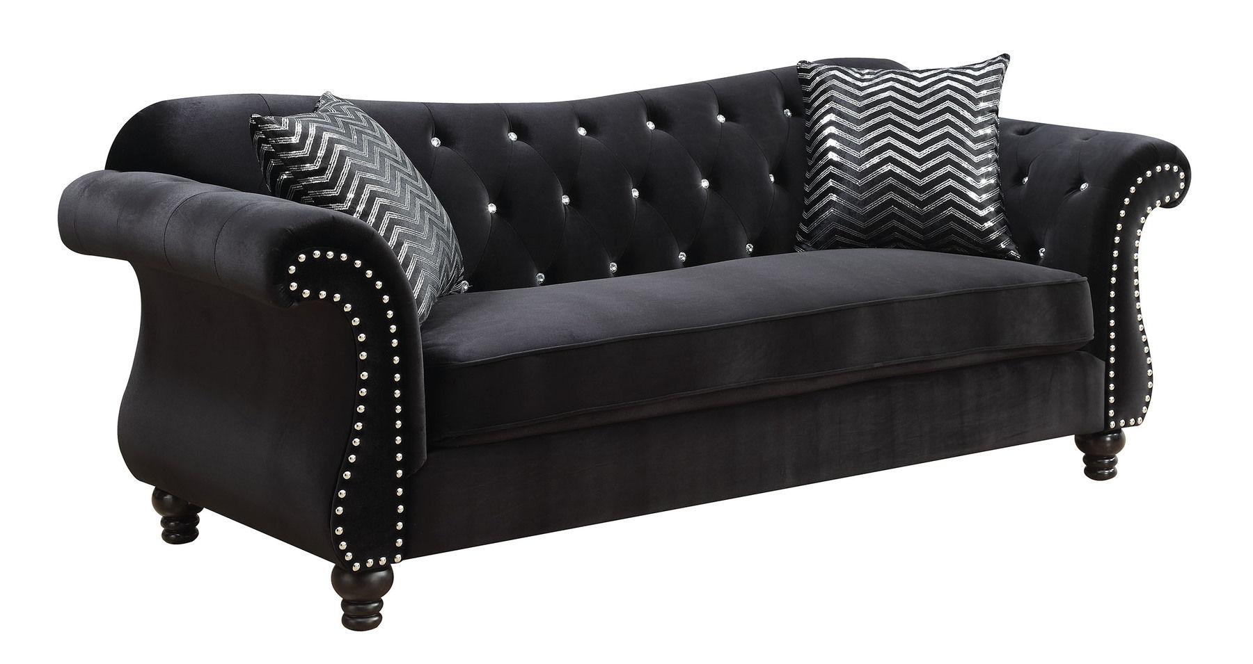 

    
Furniture of America CM6159BK-2PC Jolanda Sofa and Loveseat Set Black CM6159BK-2PC
