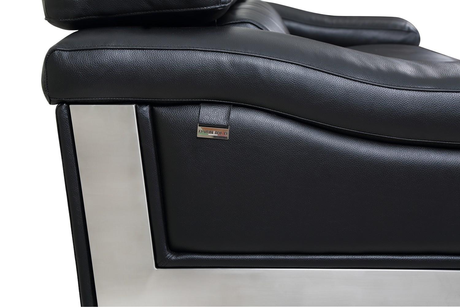 

        
083398864003Black Genuine Italian Leather Chair Modern Global United 415
