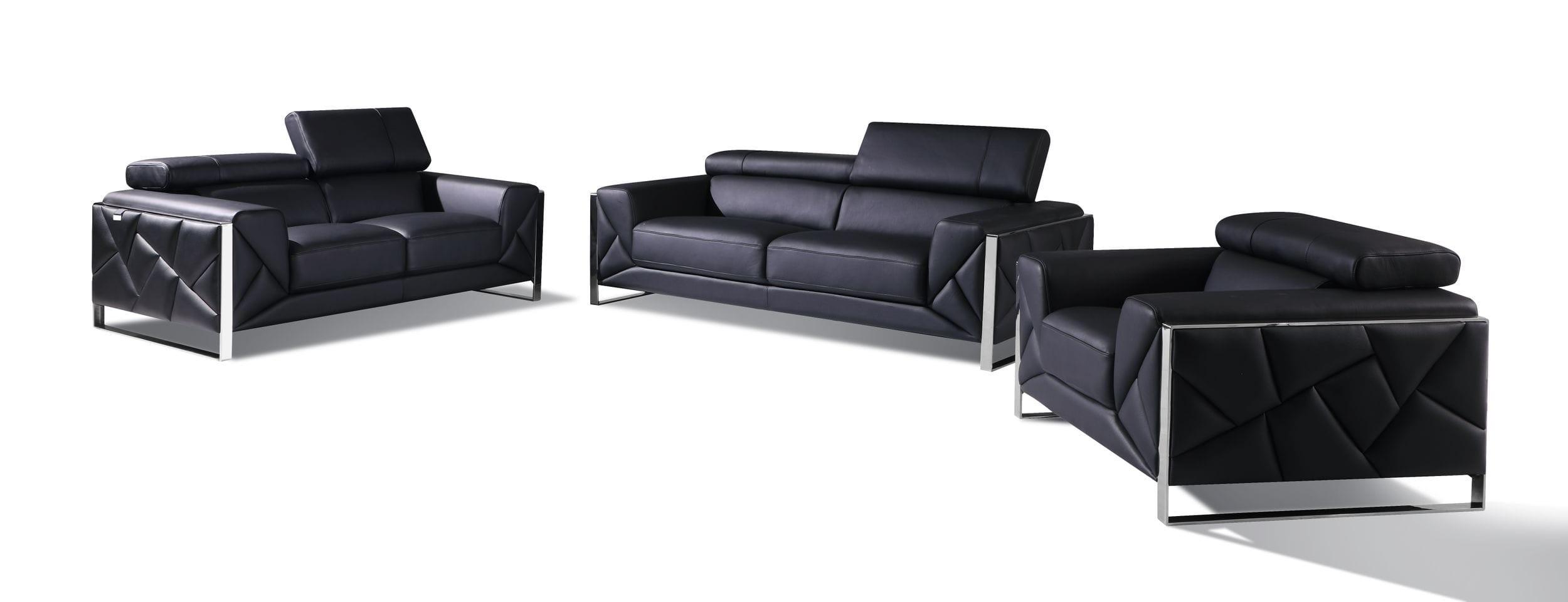 

    
903-BLACK-CH Black Genuine Italian Leather Chair Modern Global United 903
