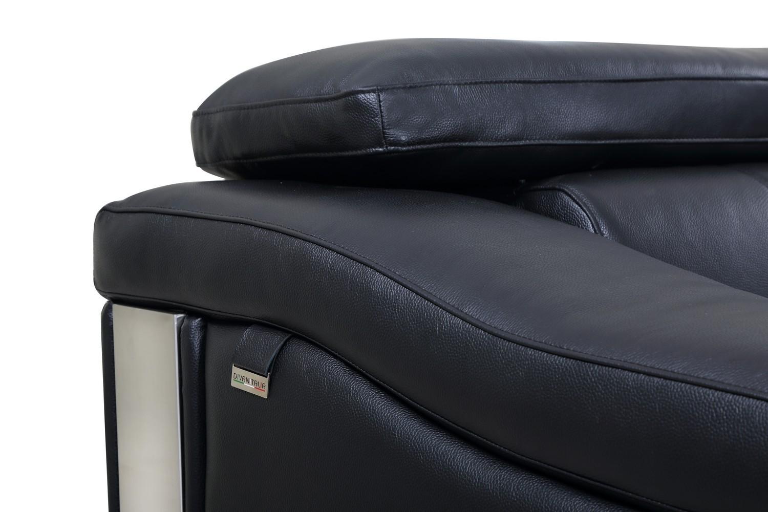 

    
 Shop  Black Genuine Italian Leather Sofa & Loveseat Set Modern Global United 415
