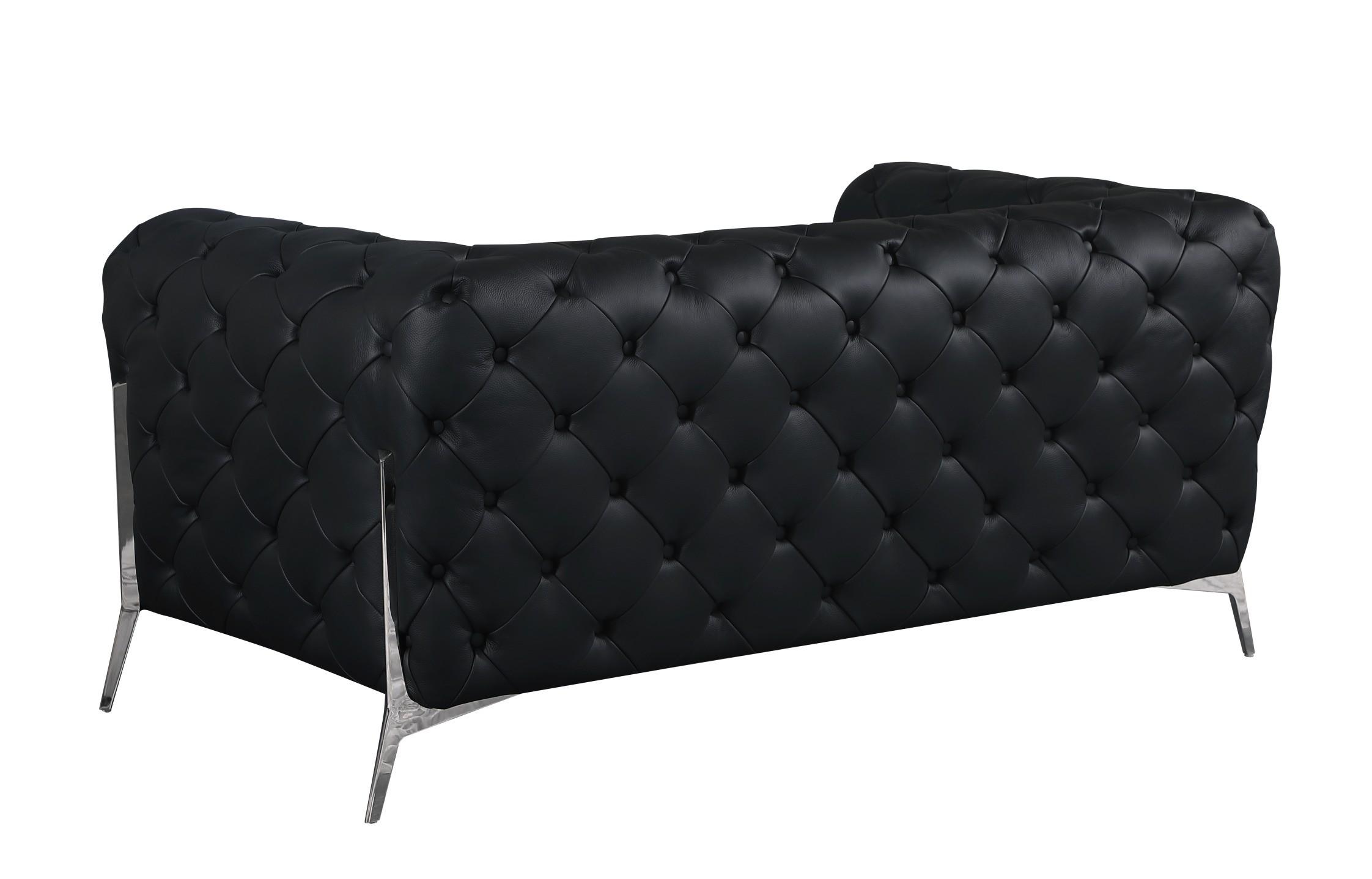 

                    
Buy Black Genuine Italian Leather Sofa Set 2Pcs Contemporary 970 Global United
