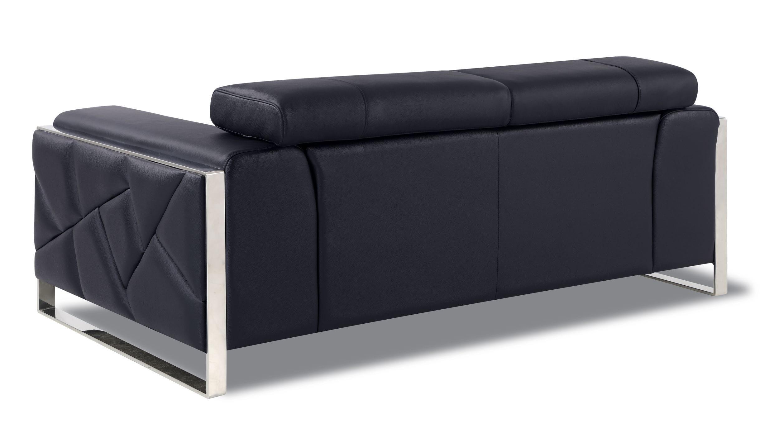 

    
 Shop  Black Genuine Italian Leather Sofa Set 3 Pcs Modern Global United 903
