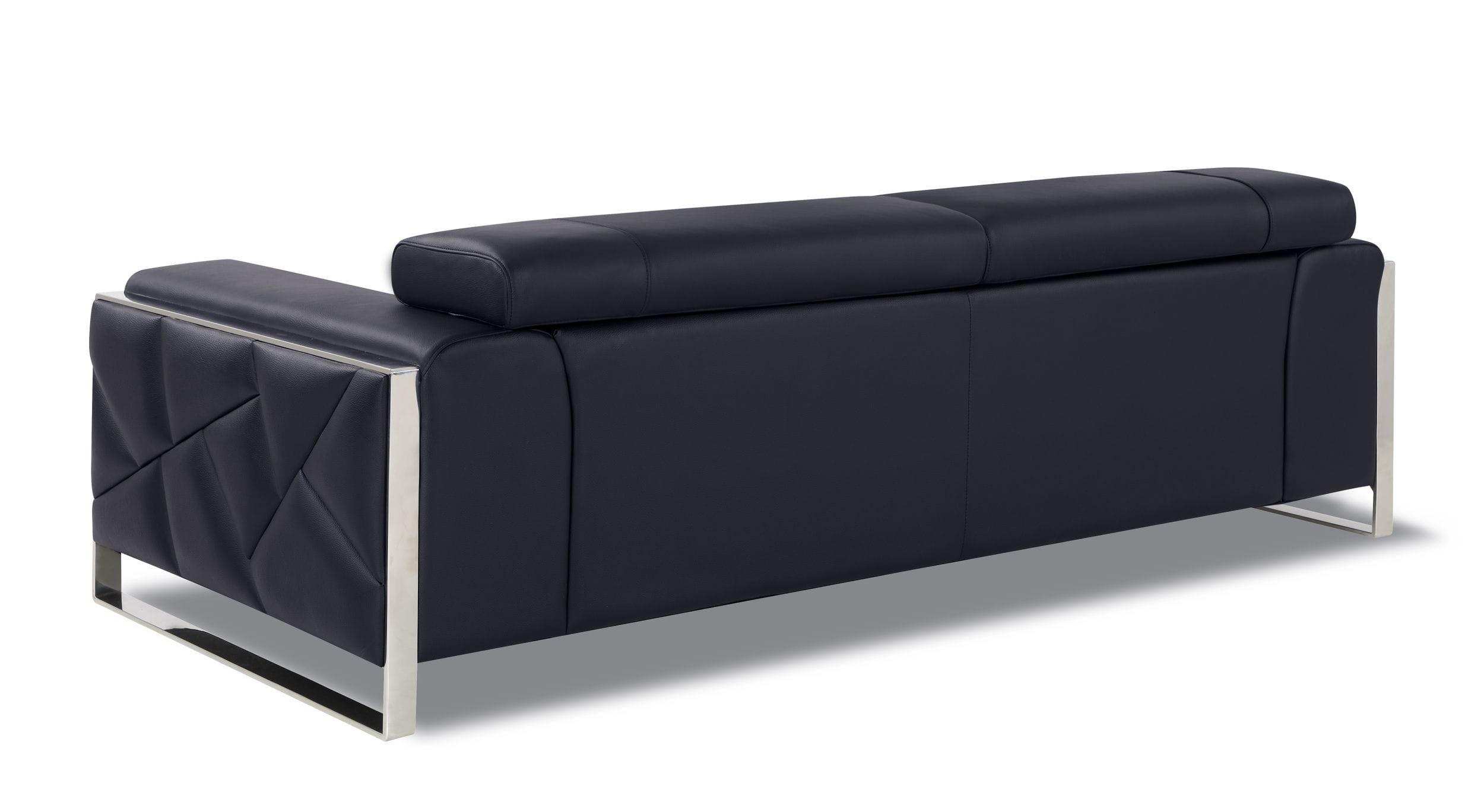 

    
 Order  Black Genuine Italian Leather Sofa Set 3 Pcs Modern Global United 903
