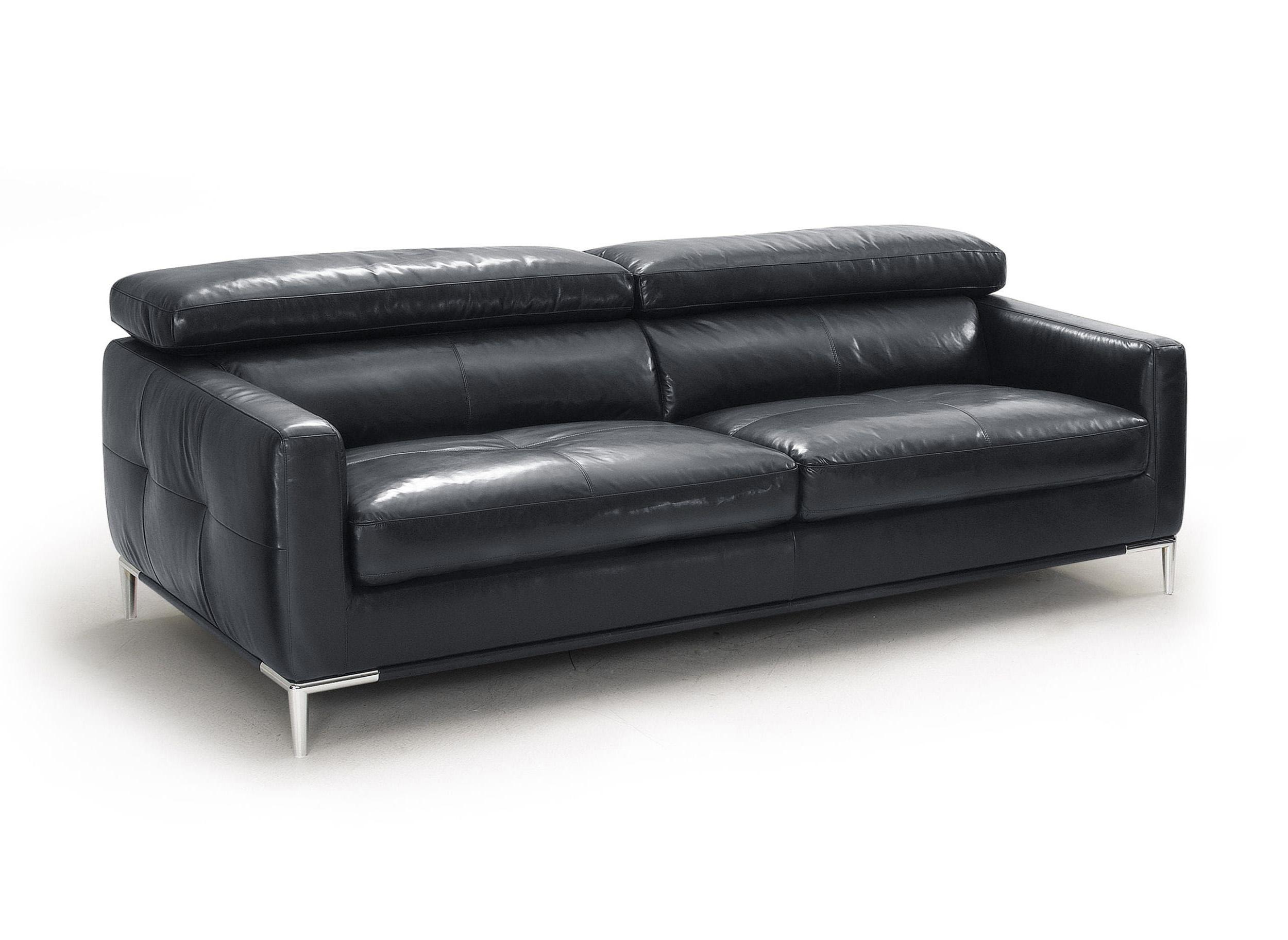 Contemporary, Modern Sofa VGKK1281X-BLK-S VGKK1281X-BLK-S in Black Leather