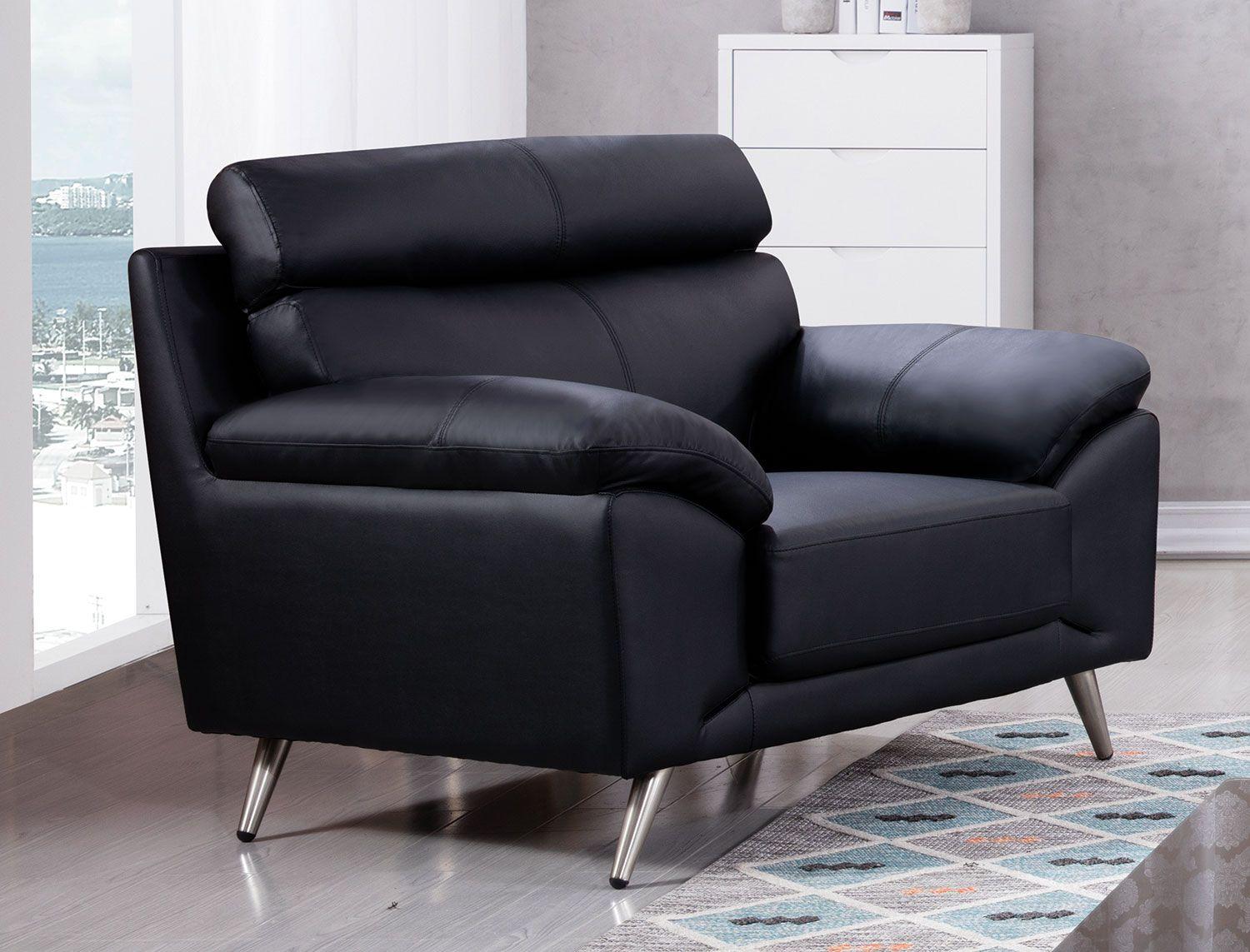 

                    
American Eagle Furniture EK528-B-SF Sofa Set Black Italian Leather Purchase 
