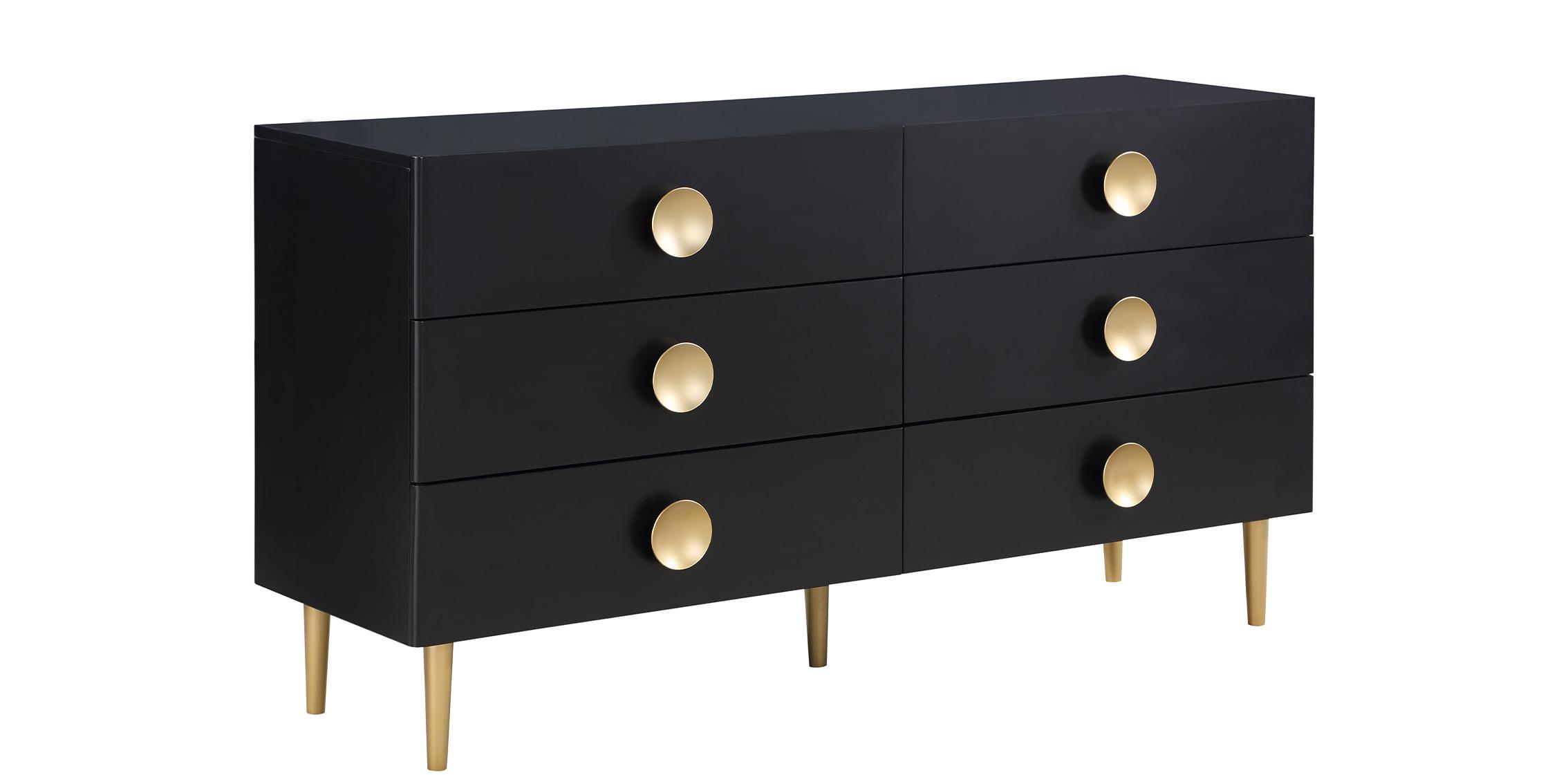 Contemporary, Modern Dresser ZAYNE 842Black-D 842Black-D in Gold, Black 