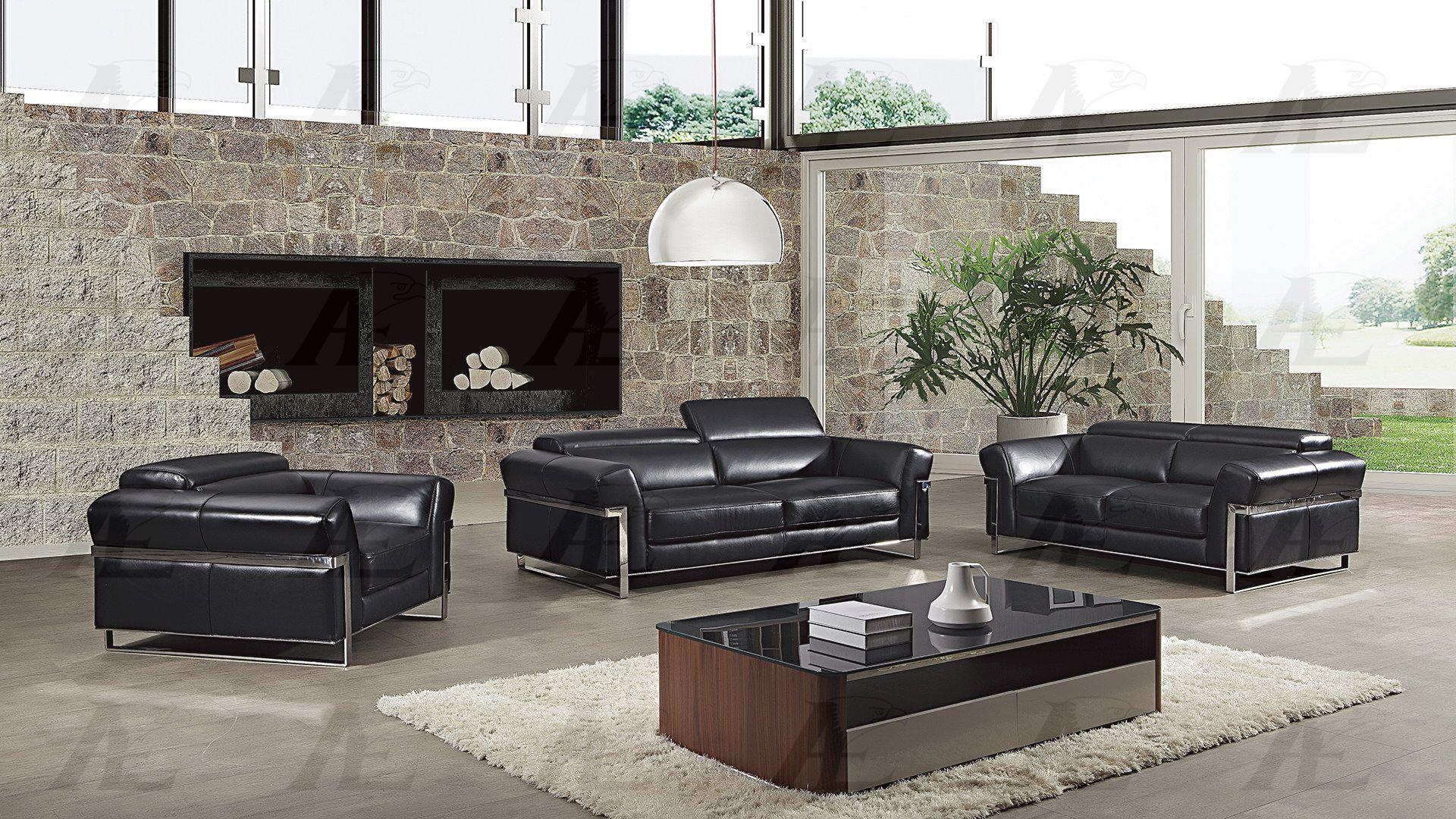 

                    
American Eagle Furniture EK012-BK-SF Sofa Black Italian Leather Purchase 
