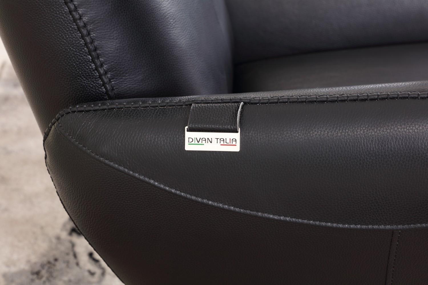 

    
Jesse Black Italian Top Grain Leather Swivel Lounge Chair Contemporary
