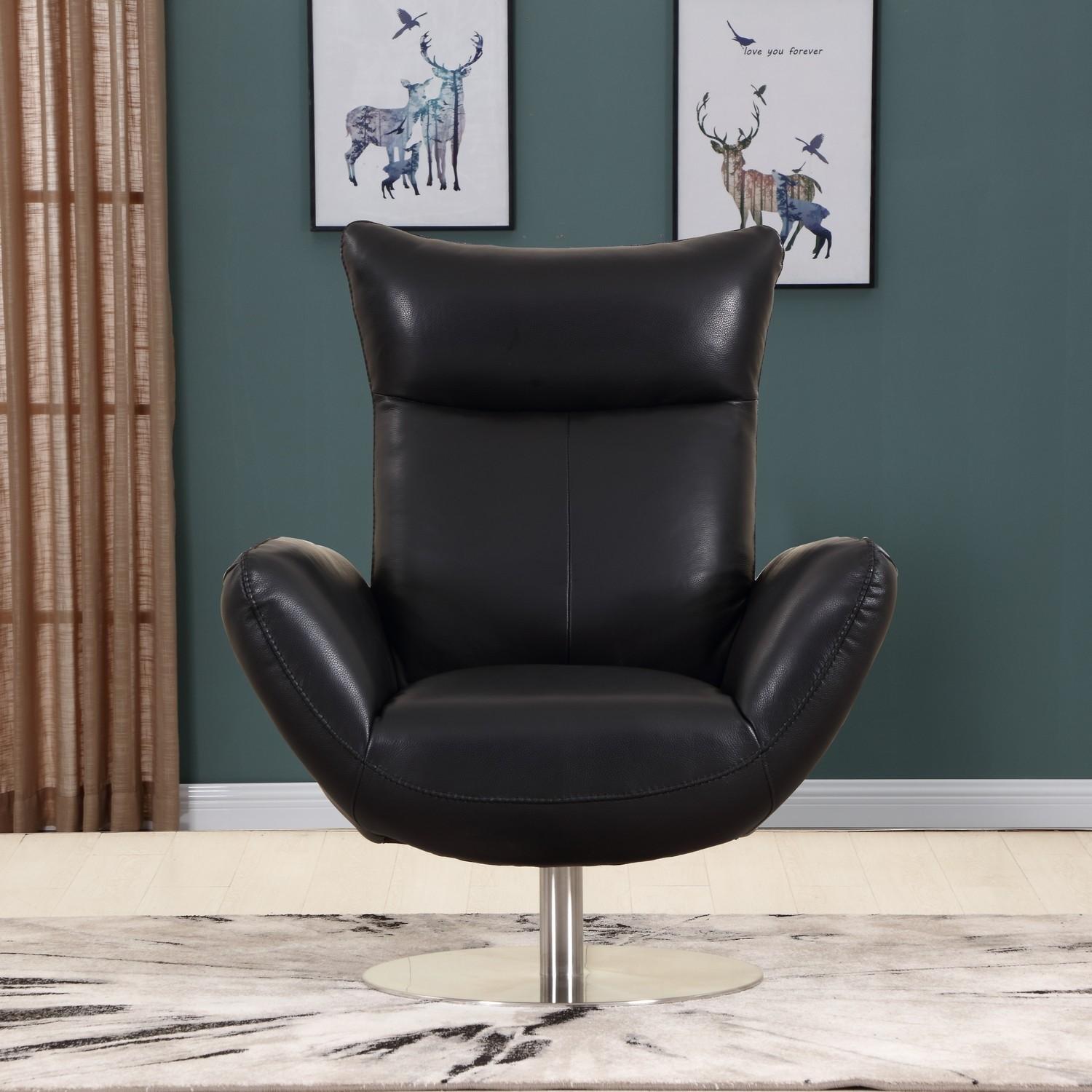 

                    
Williston Forge Jesse Lounge Chair Black Italian Leather Purchase 
