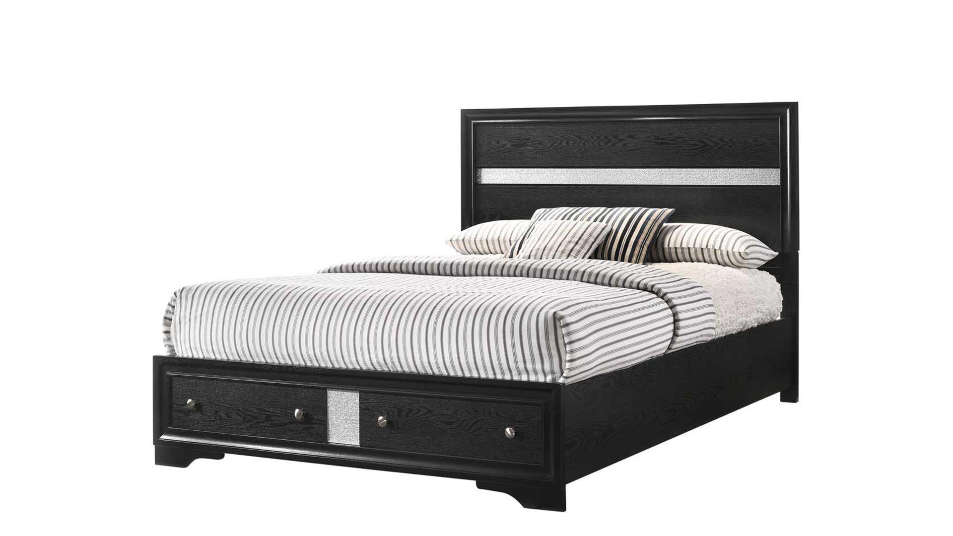 Contemporary, Modern Storage Bed MATRIX GHF-808857597656 in Black 