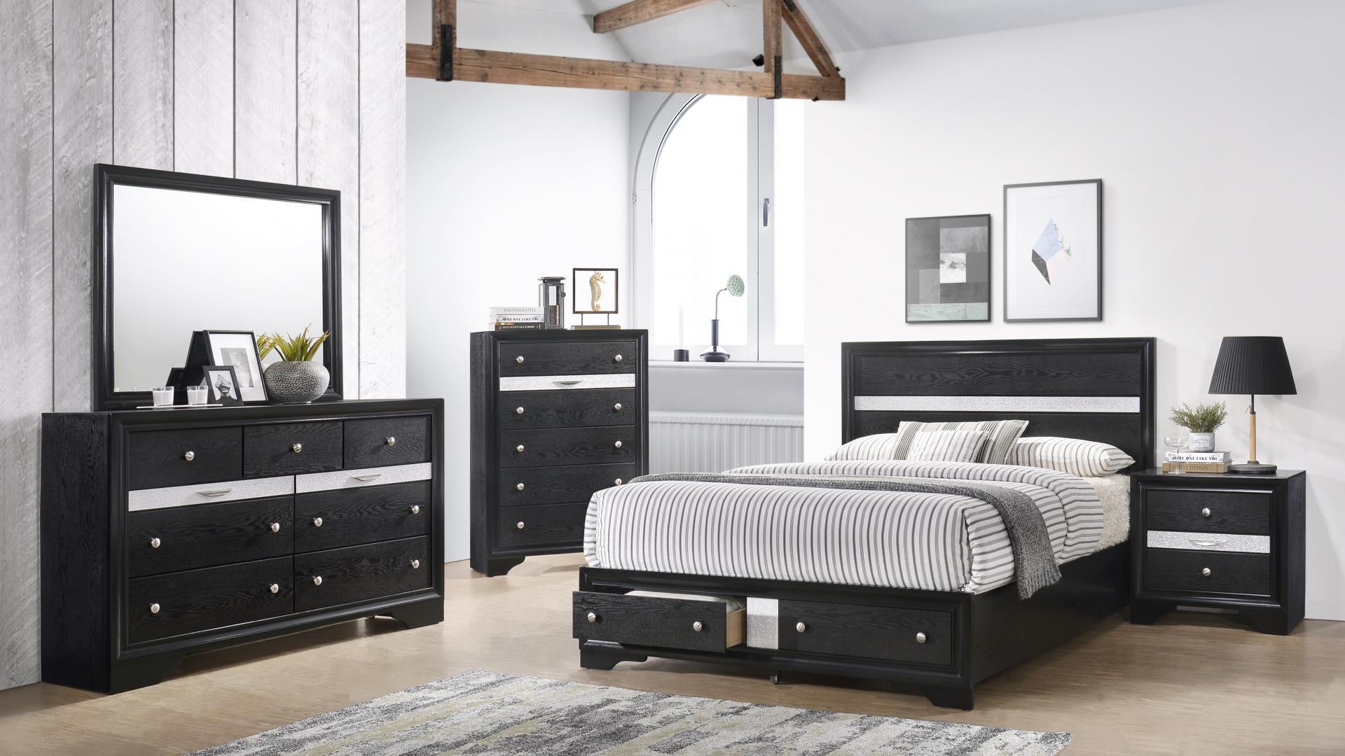 

    
Black King Storage Bedroom Set 4P MATRIX Galaxy Home Modern Contemporary
