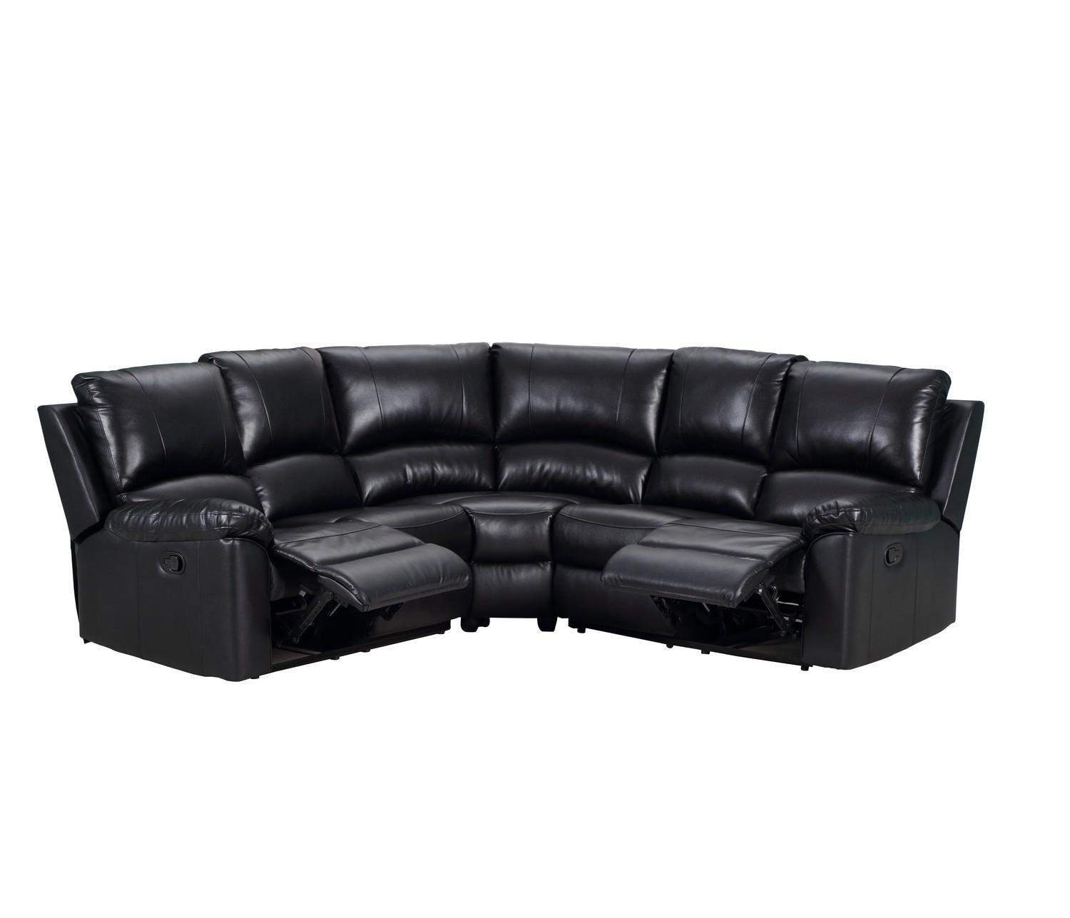 

    
Black Leather Air Power Reclining Sectional Contemporary 9241 Global United
