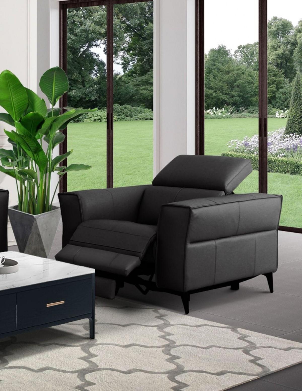 

                    
VIG Furniture Nella Reclining Armchair Black Leather Purchase 
