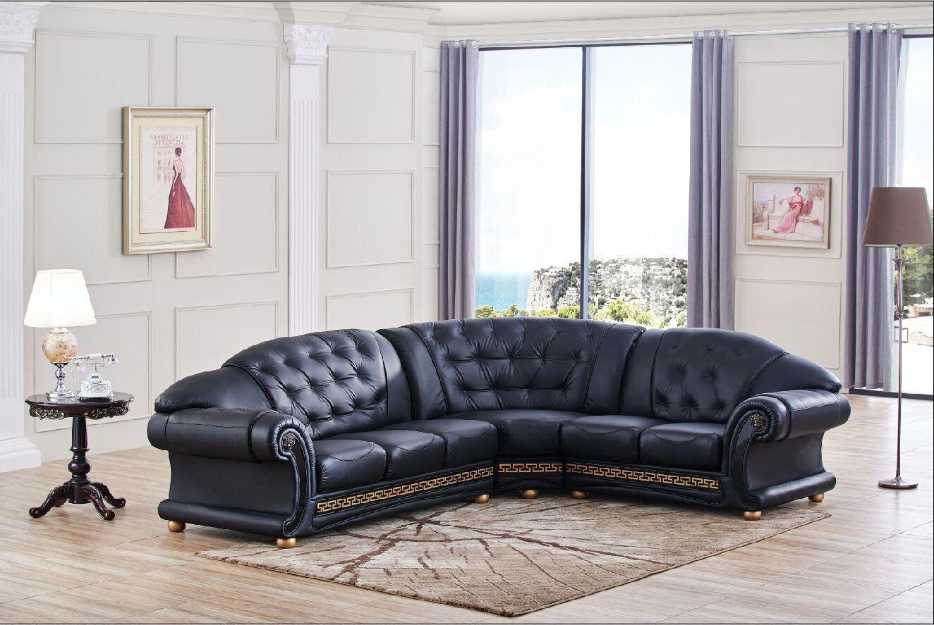 

    
Classic Black Right Hand Chase Sectional Sofa Leather Soflex V.Cleopatra
