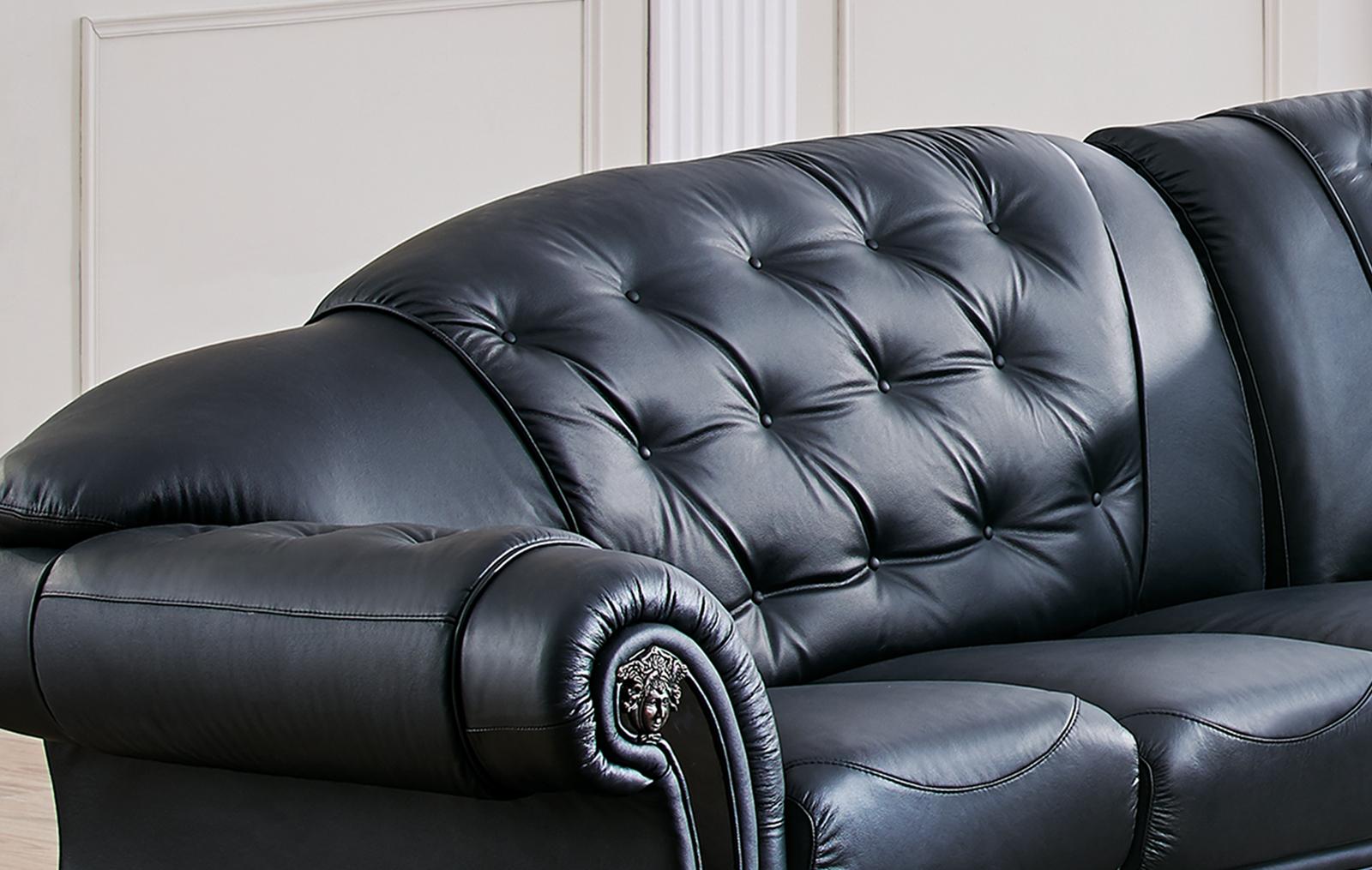 

    
Versace-Black-Sectional-RHC Classic Black Right Hand Chase Sectional Sofa Leather Soflex V.Cleopatra
