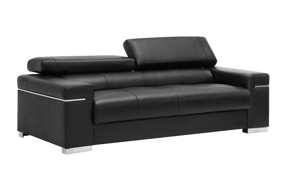 Modern Sofa Soho 17655111-S-BK in Black Leather