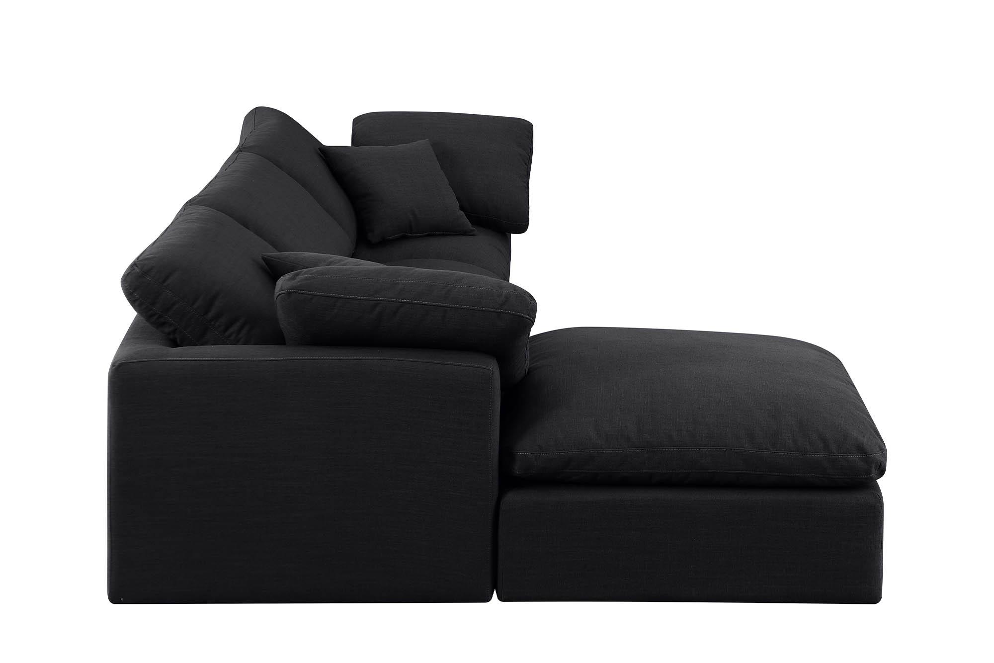 

        
Meridian Furniture INDULGE 141Black-Sec4A Modular Sectional Black Linen 094308314006
