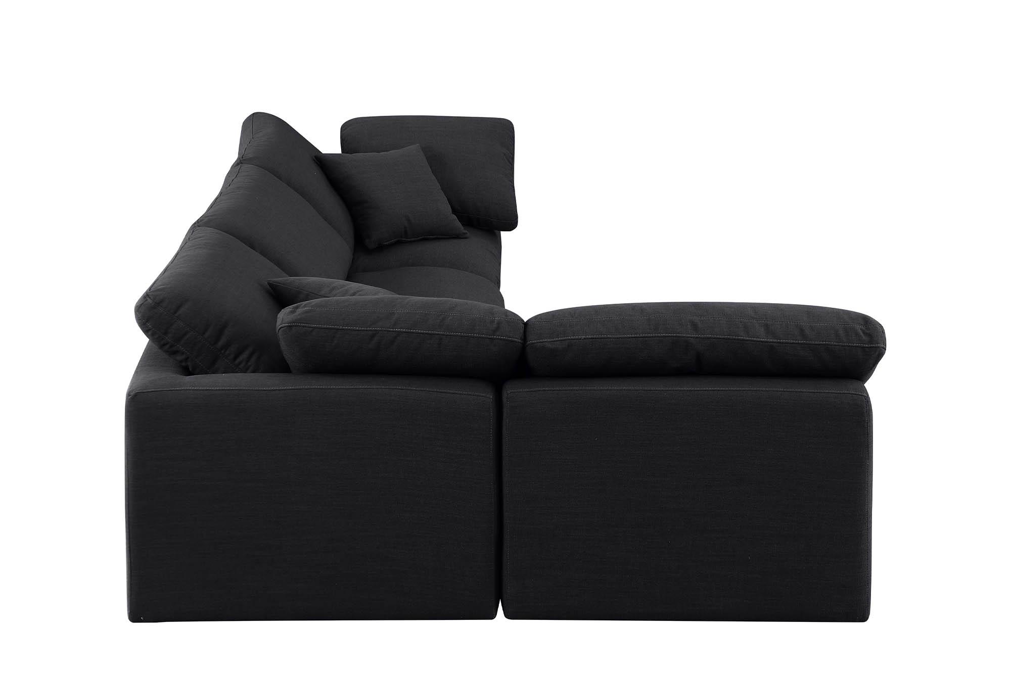 

        
Meridian Furniture INDULGE 141Black-Sec4B Modular Sectional Black Linen 094308314013
