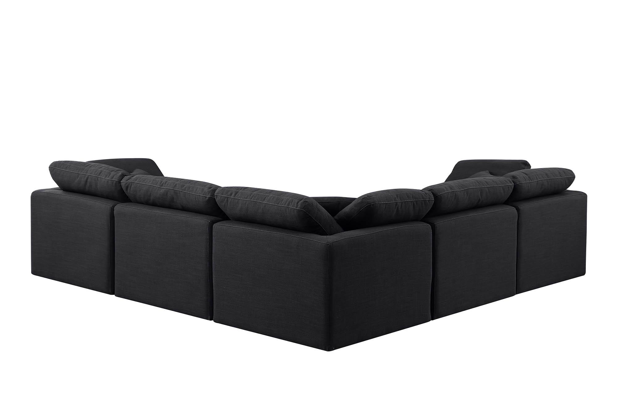 

        
Meridian Furniture INDULGE 141Black-Sec5C Modular Sectional Black Linen 094308314044
